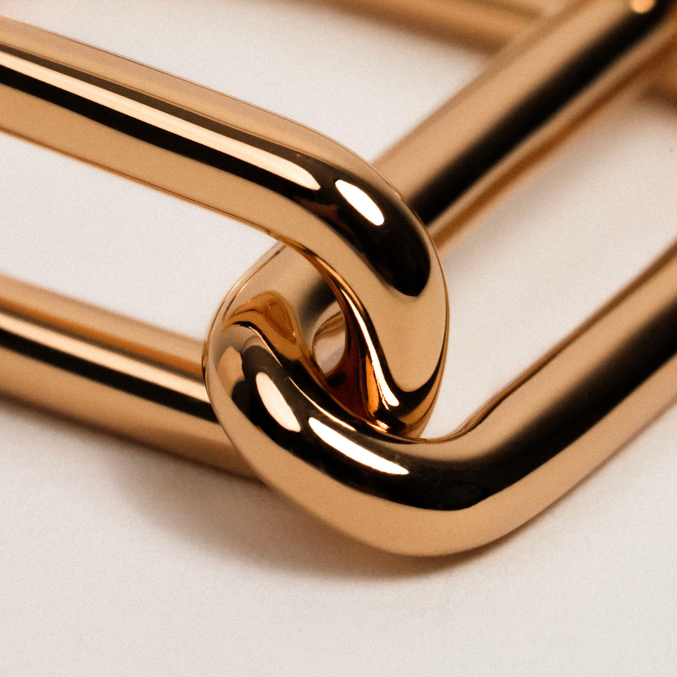 Link ring, gold plated MAYRENA Golden