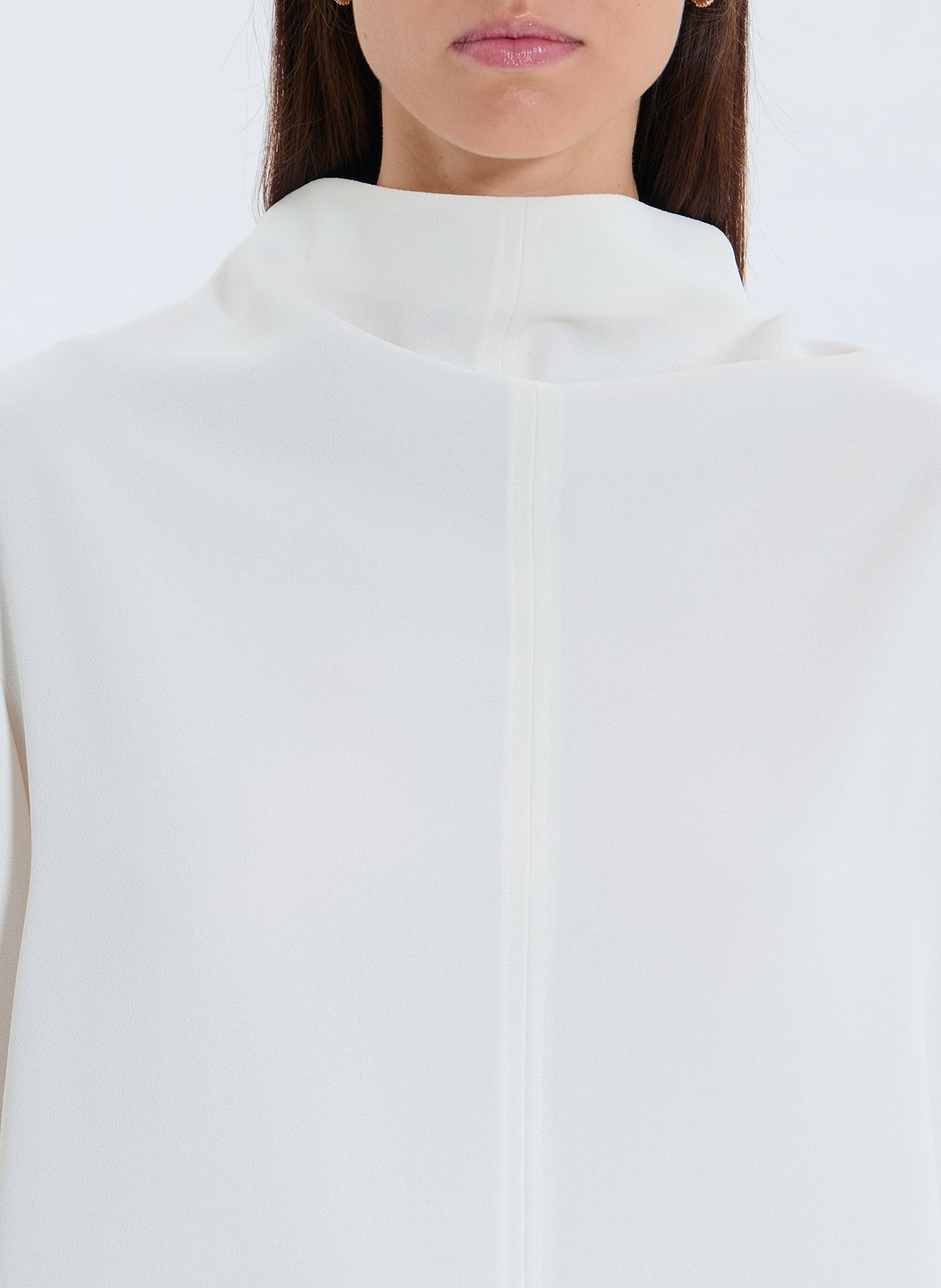 Top droit col montant ZAPA Blanc