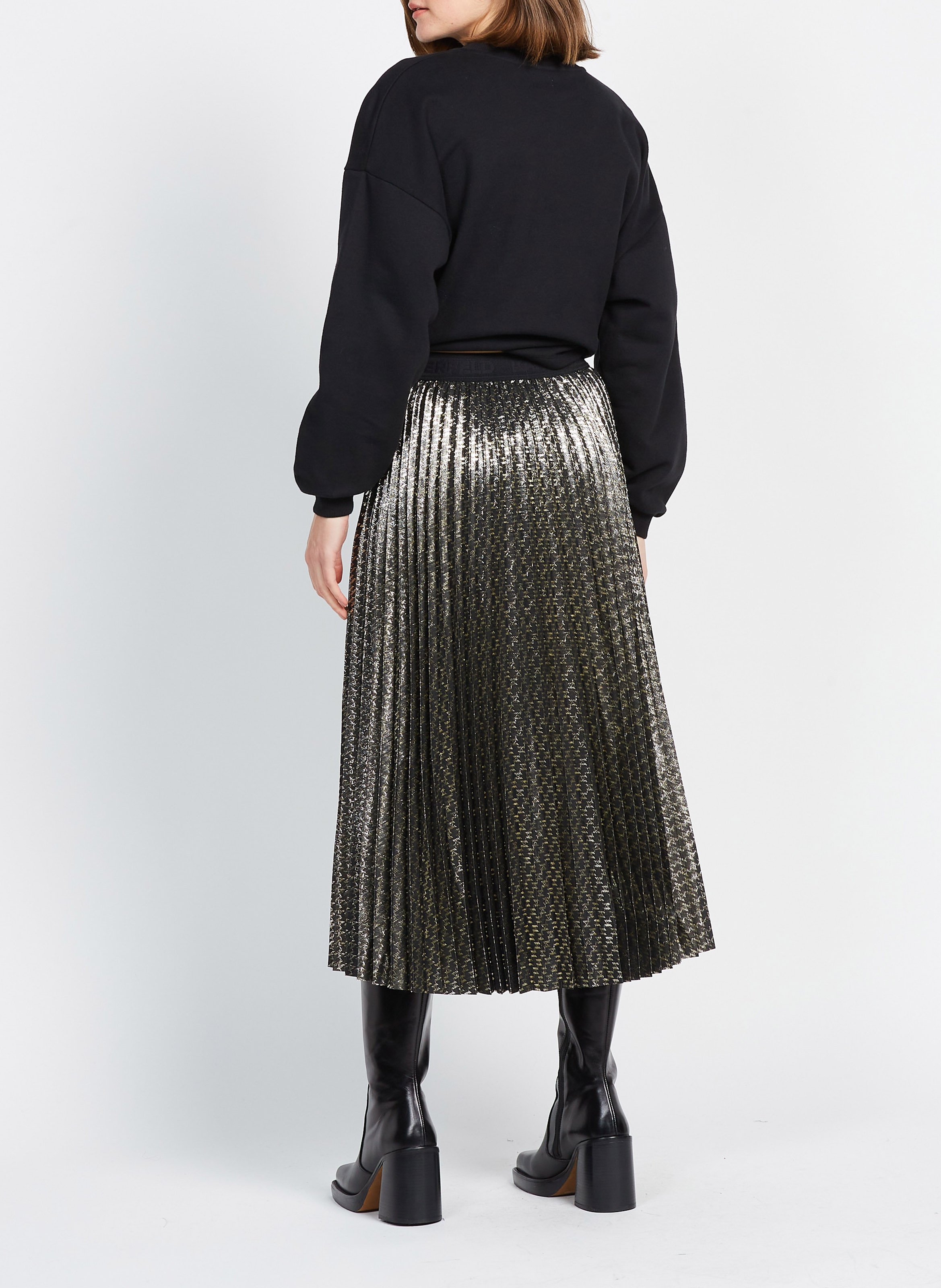 Jacquard midi skirt KARL LAGERFELD Black