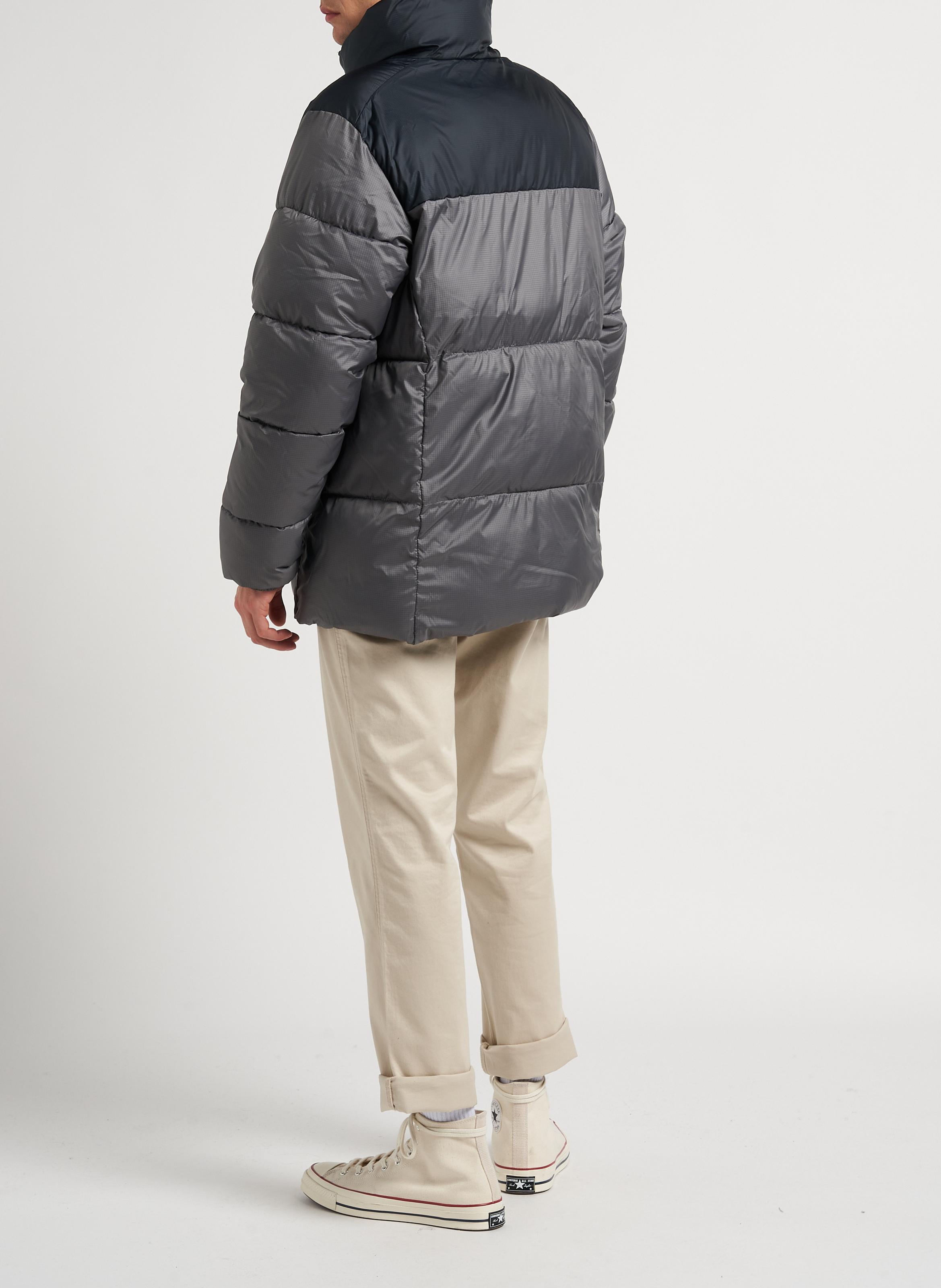 Doudoune droite col montant COLUMBIA Argent