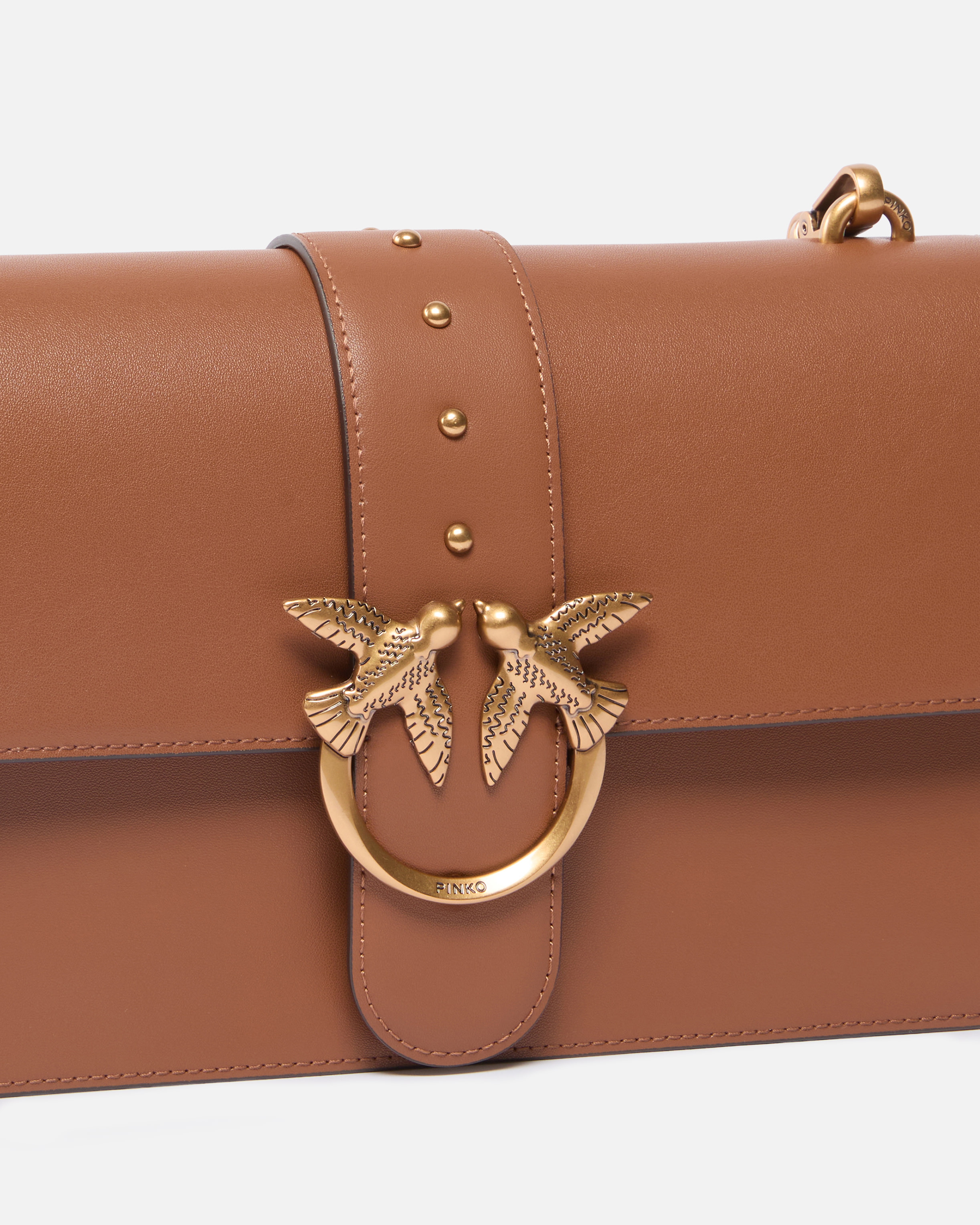 Medium Love Bag One leather handbag Brown