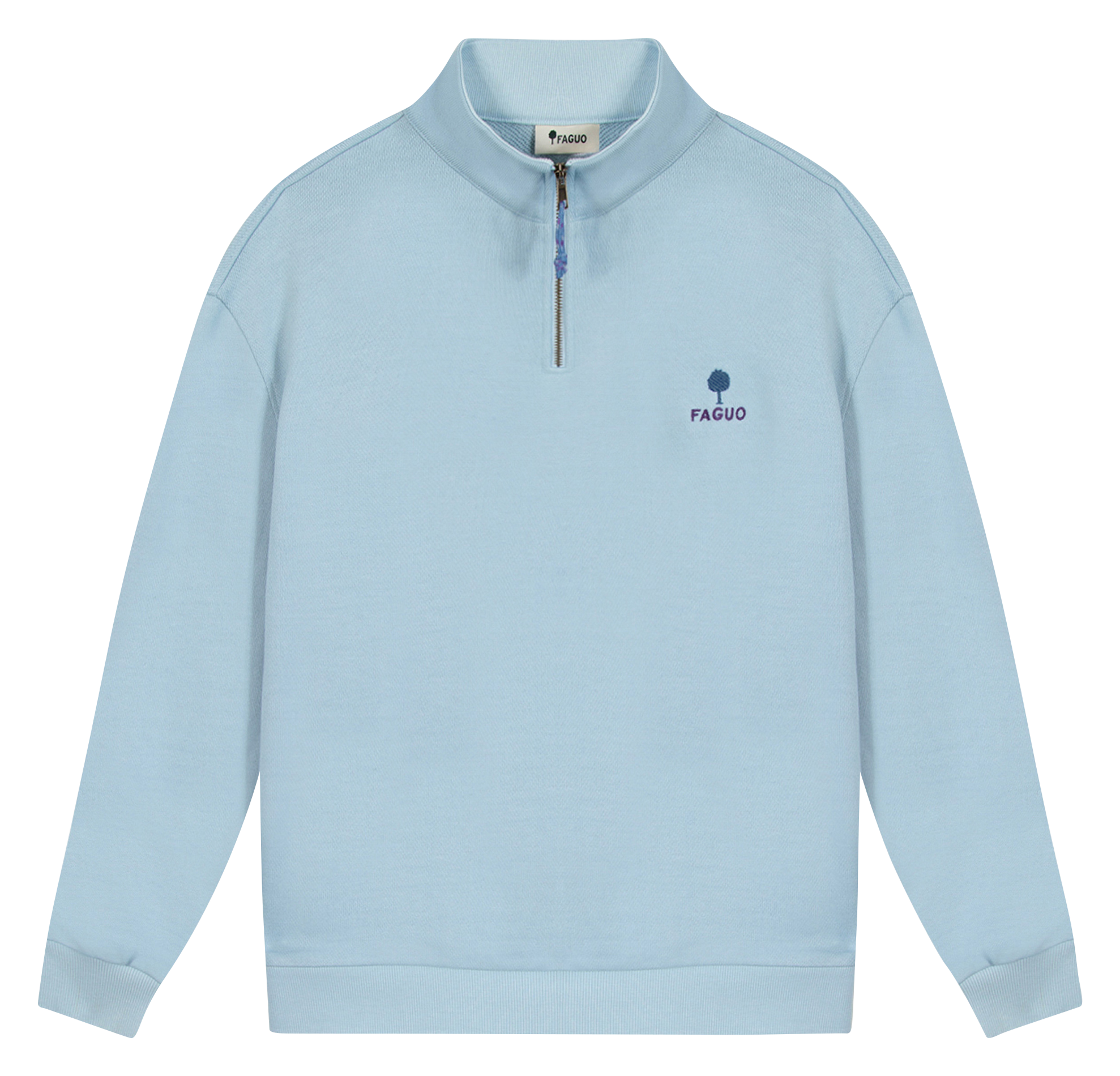 <Sweatshirt Oversize mit Stehkragen aus Bio-Baumwolle</p> FAGUO