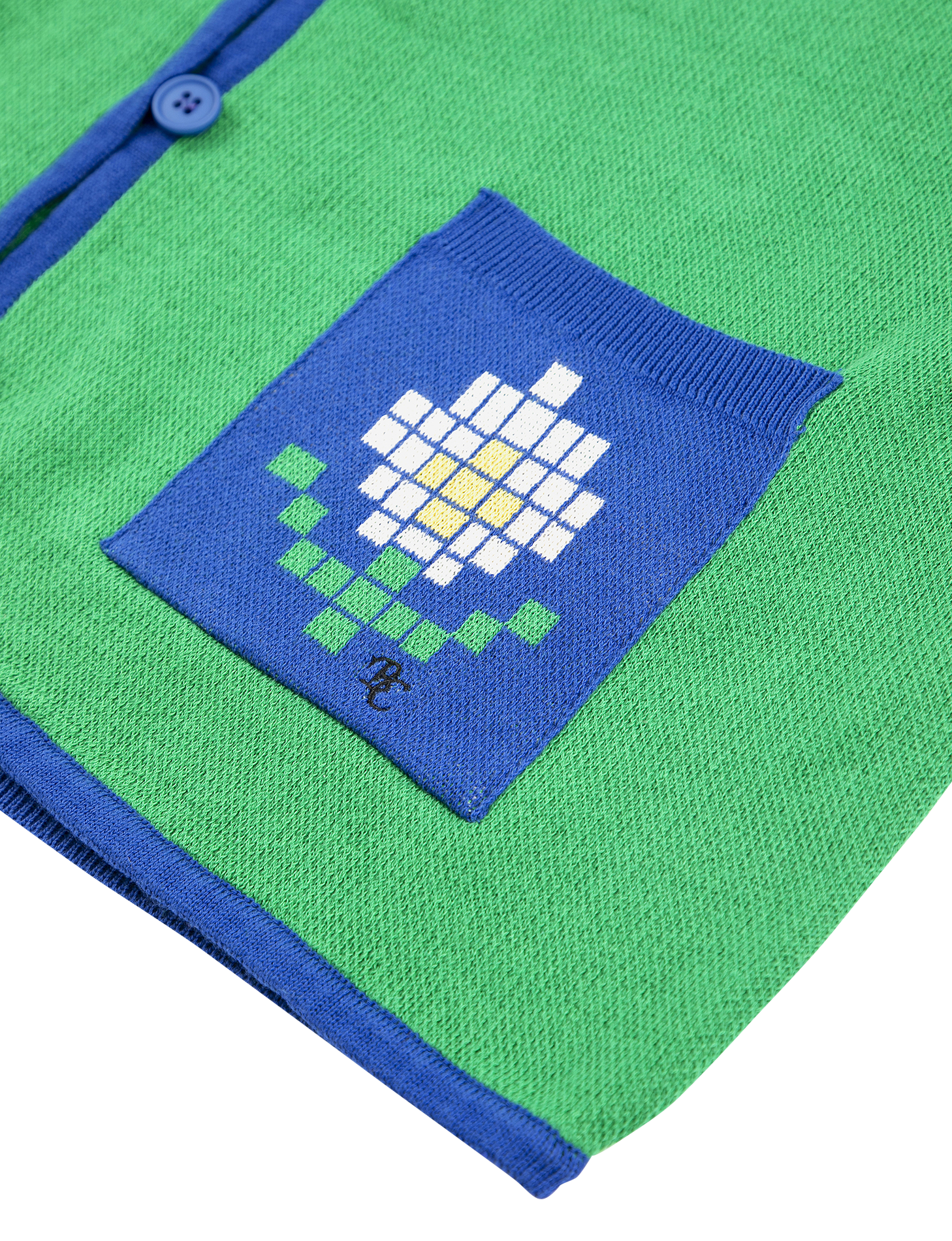 Rechte vest met ronde hals van biologisch katoen BOBO CHOSES Groen