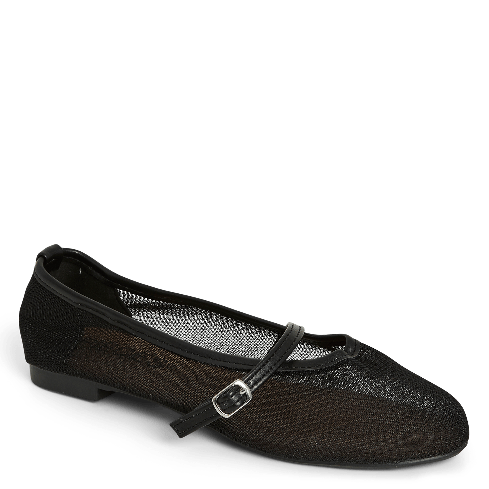 Tulle ballerina flats PIECES Black