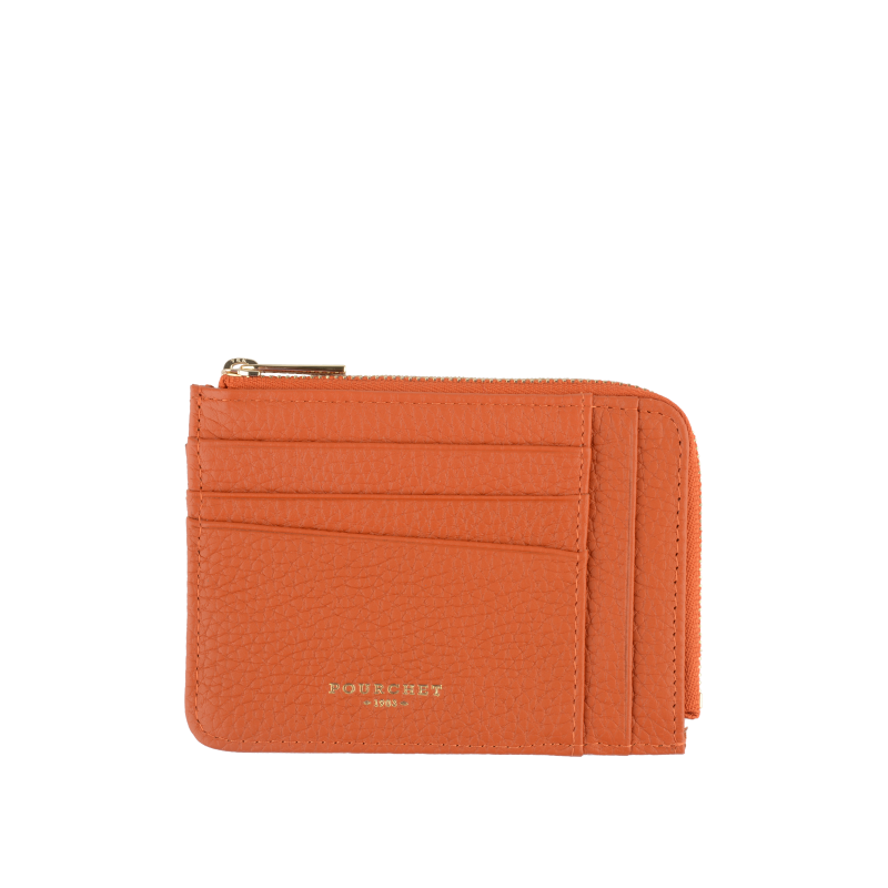Portefeuille en cuir de vachette CLUB Orange