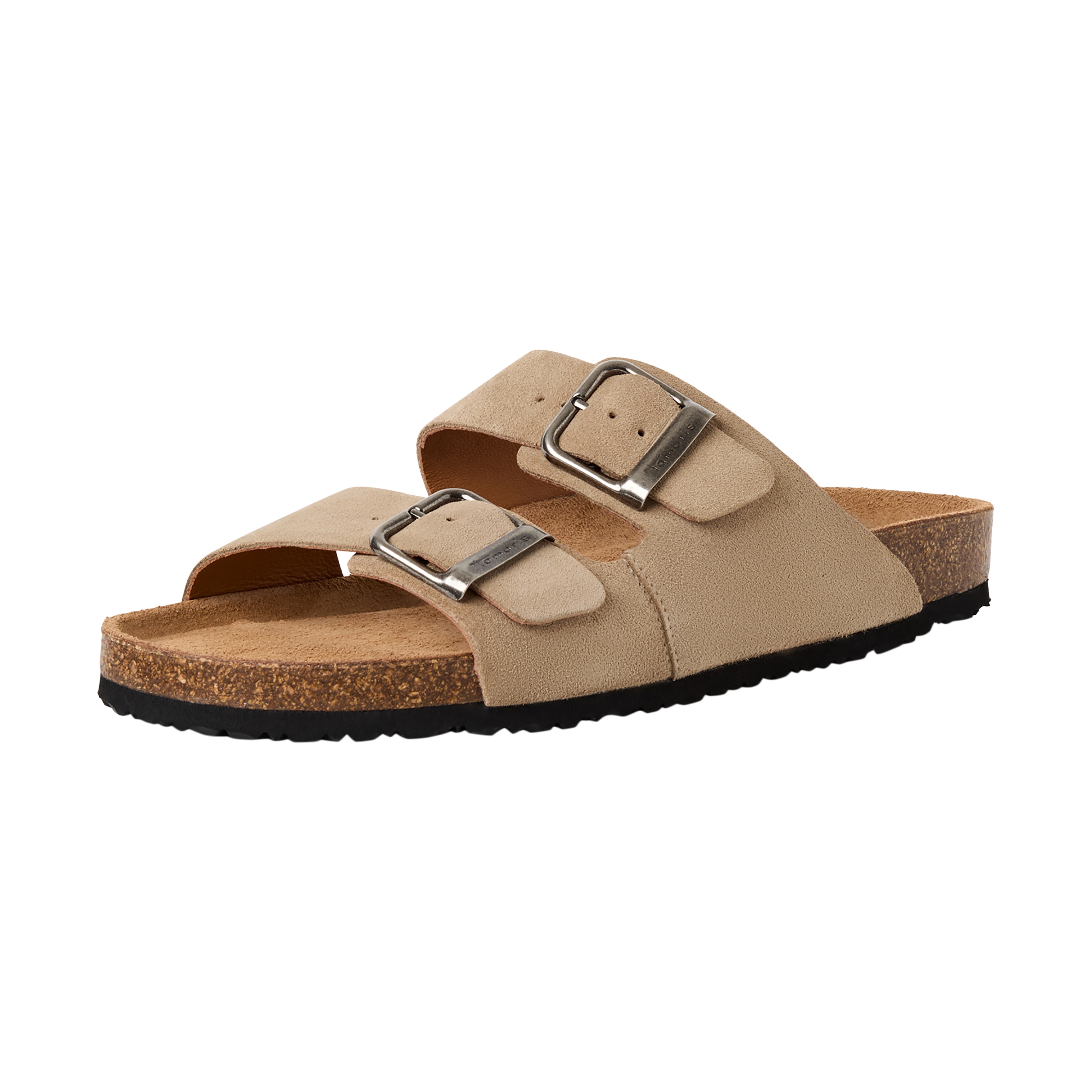 Flat leather mules TAMARIS Beige