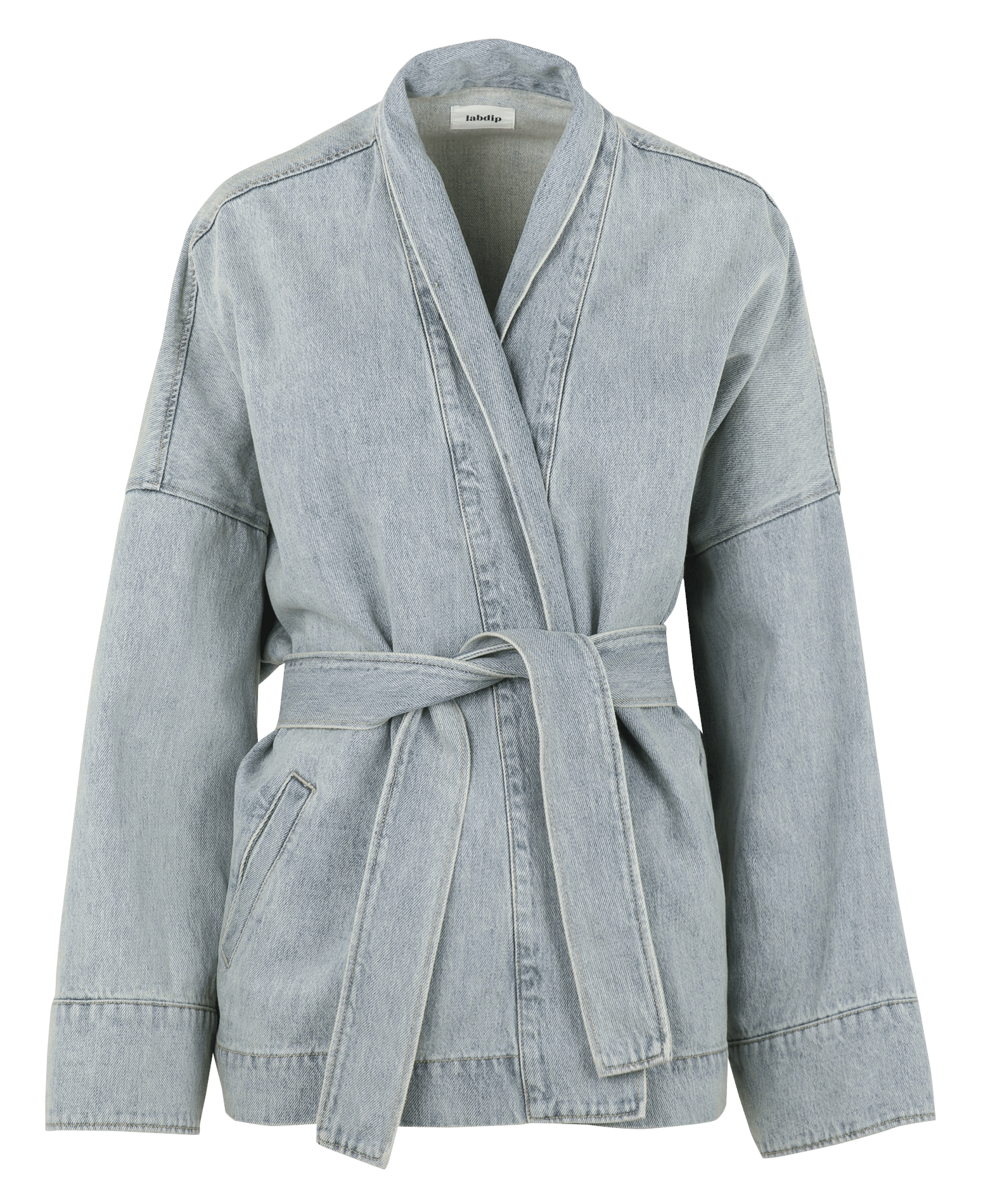 Veste en denim oversize en coton LAB DIP Bleu
