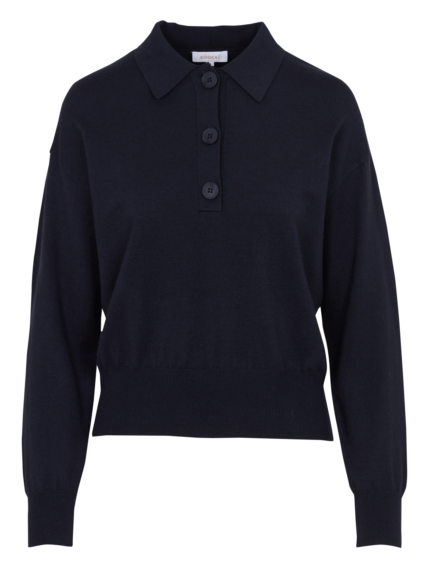 Rechte polo van tricot KOOKAI Blauw