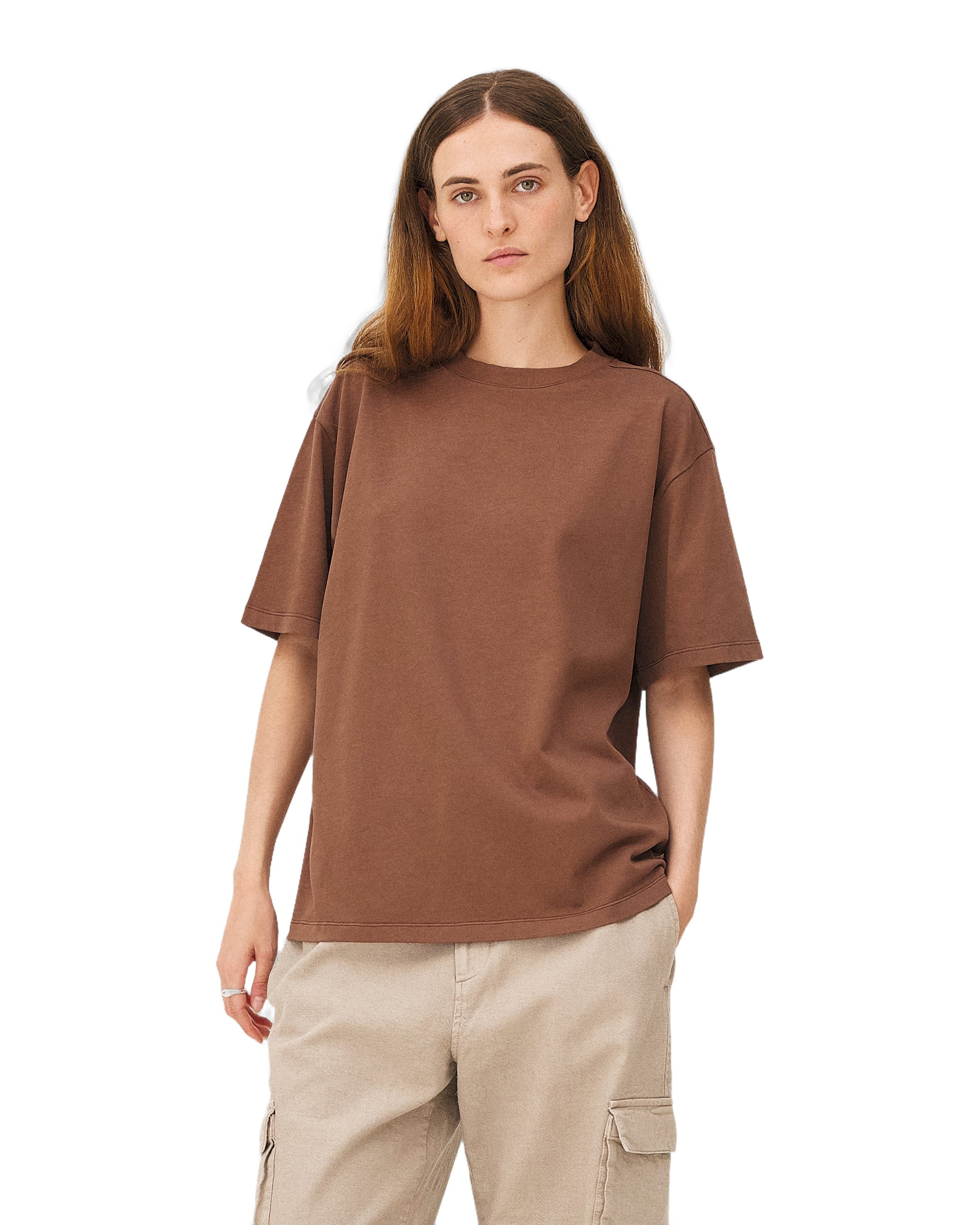 Oversized t-shirt GUMI MOCHA Noyoco Brown