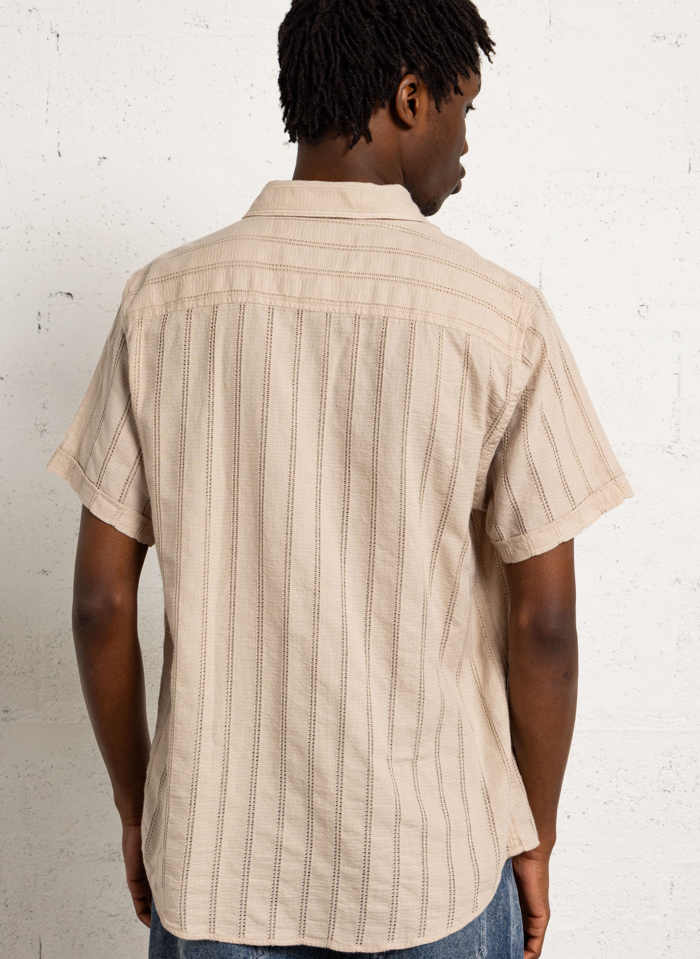 Chemise col classique en coton mélangé LE TEMPS DES CERISES Gris