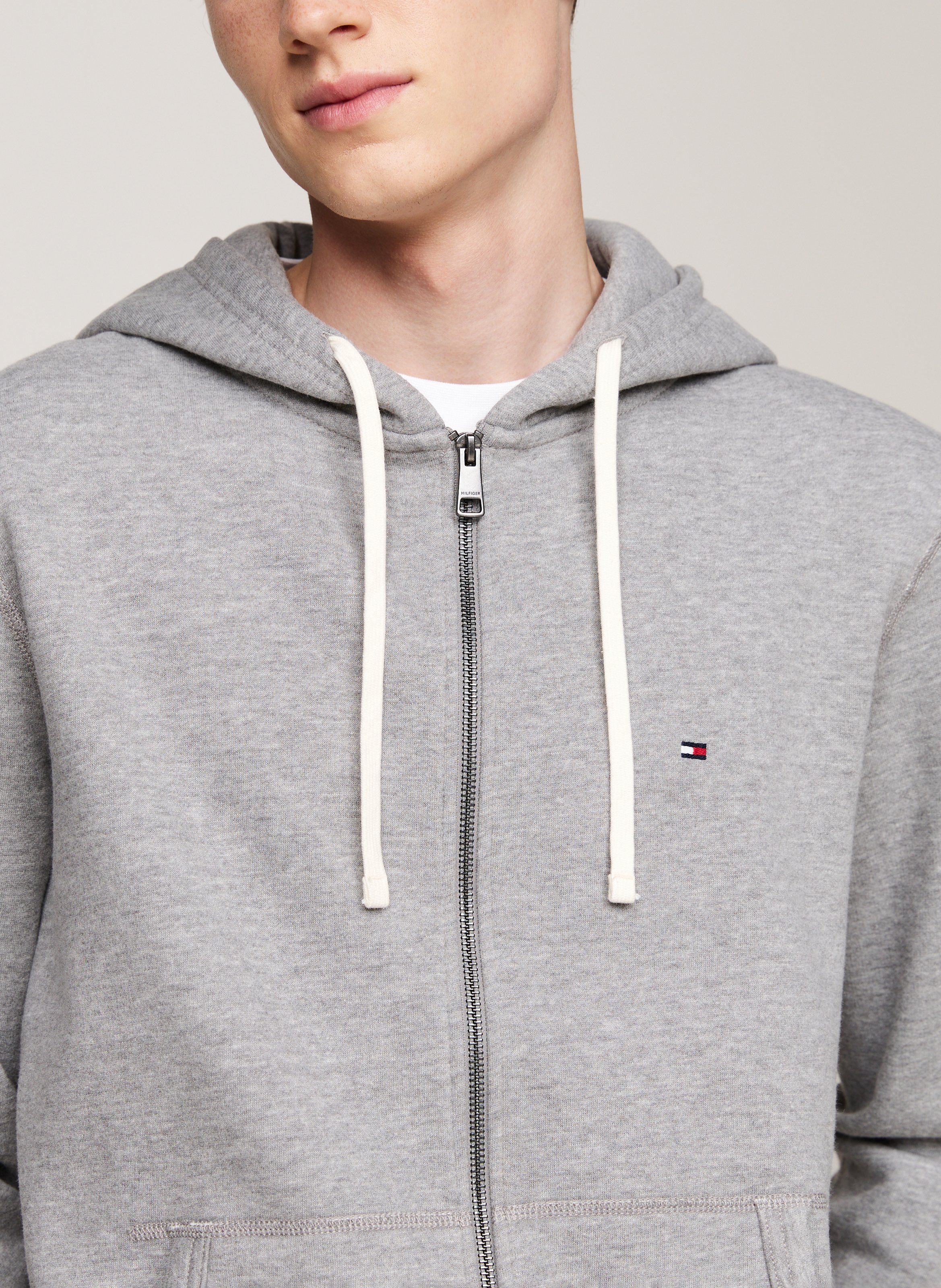 Rundhals-Sweatshirt aus Baumwoll-Mix TOMMY HILFIGER Grau