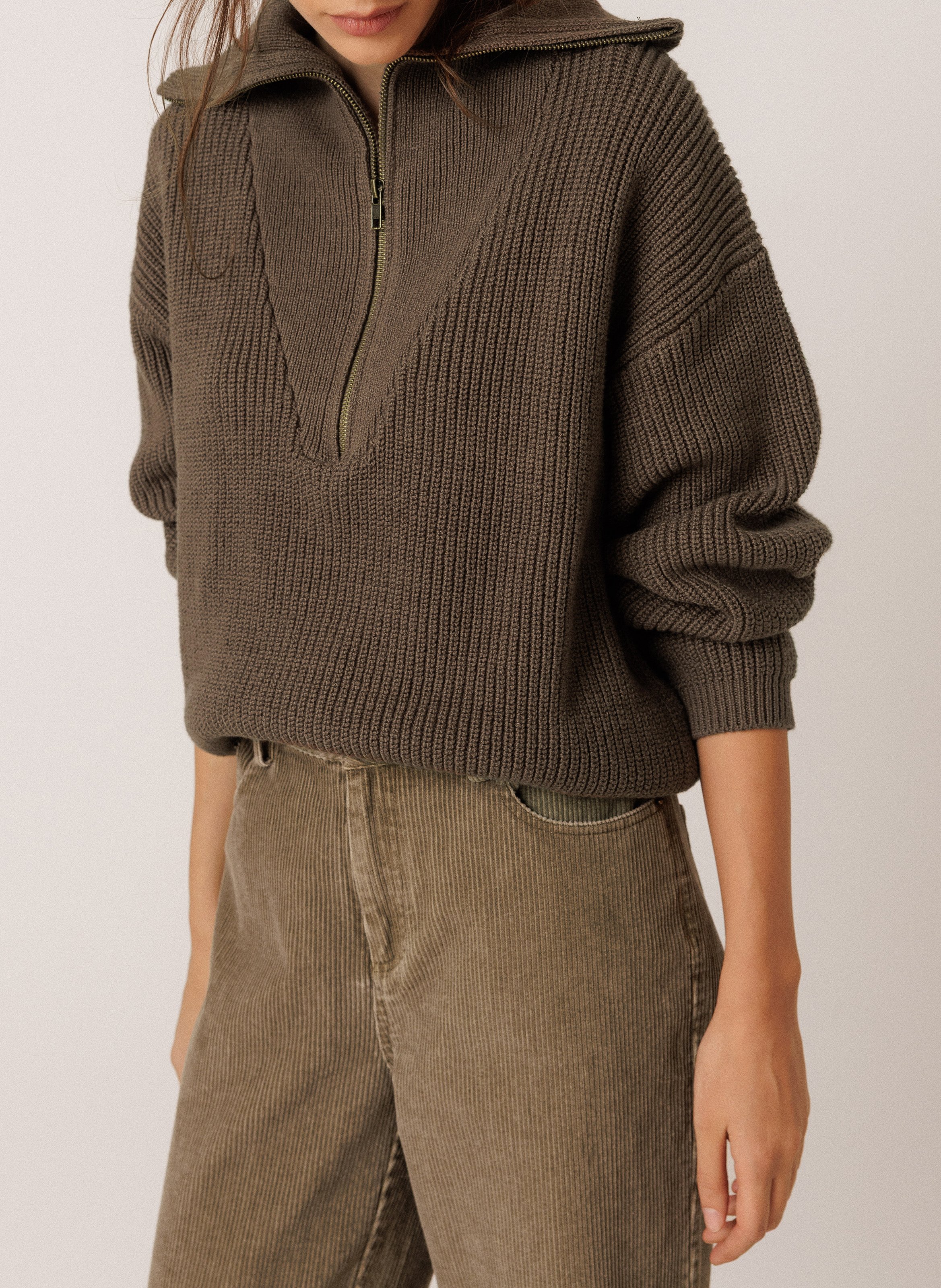 Tricot chauffeurstrui INDI & COLD Kaki