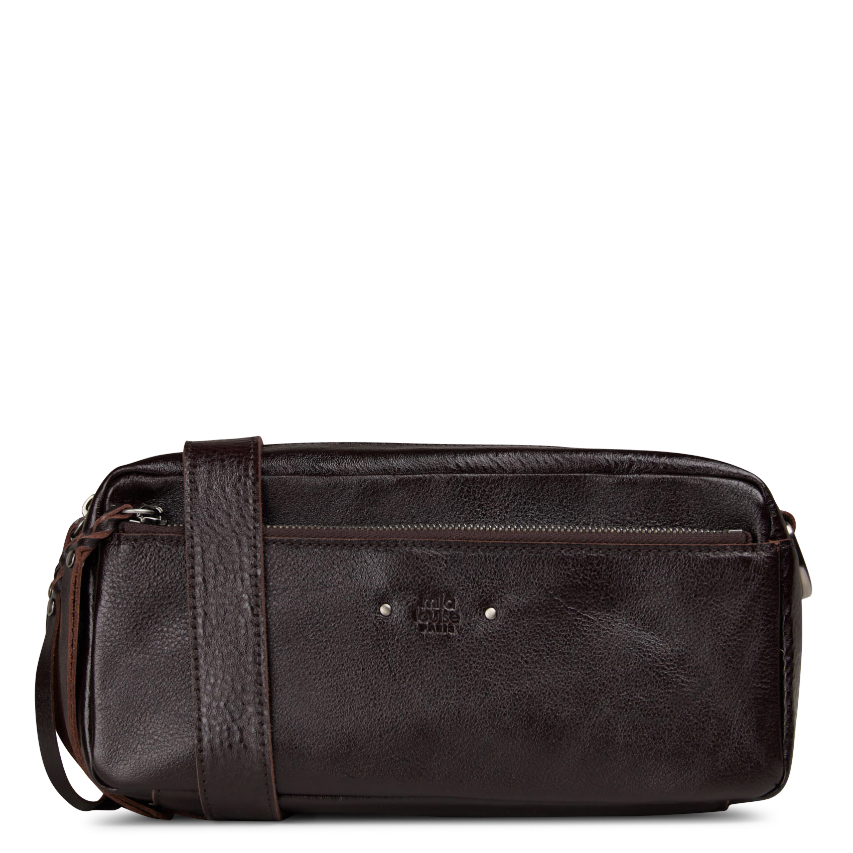 Sac bandoulière en cuir MILA LOUISE Marron