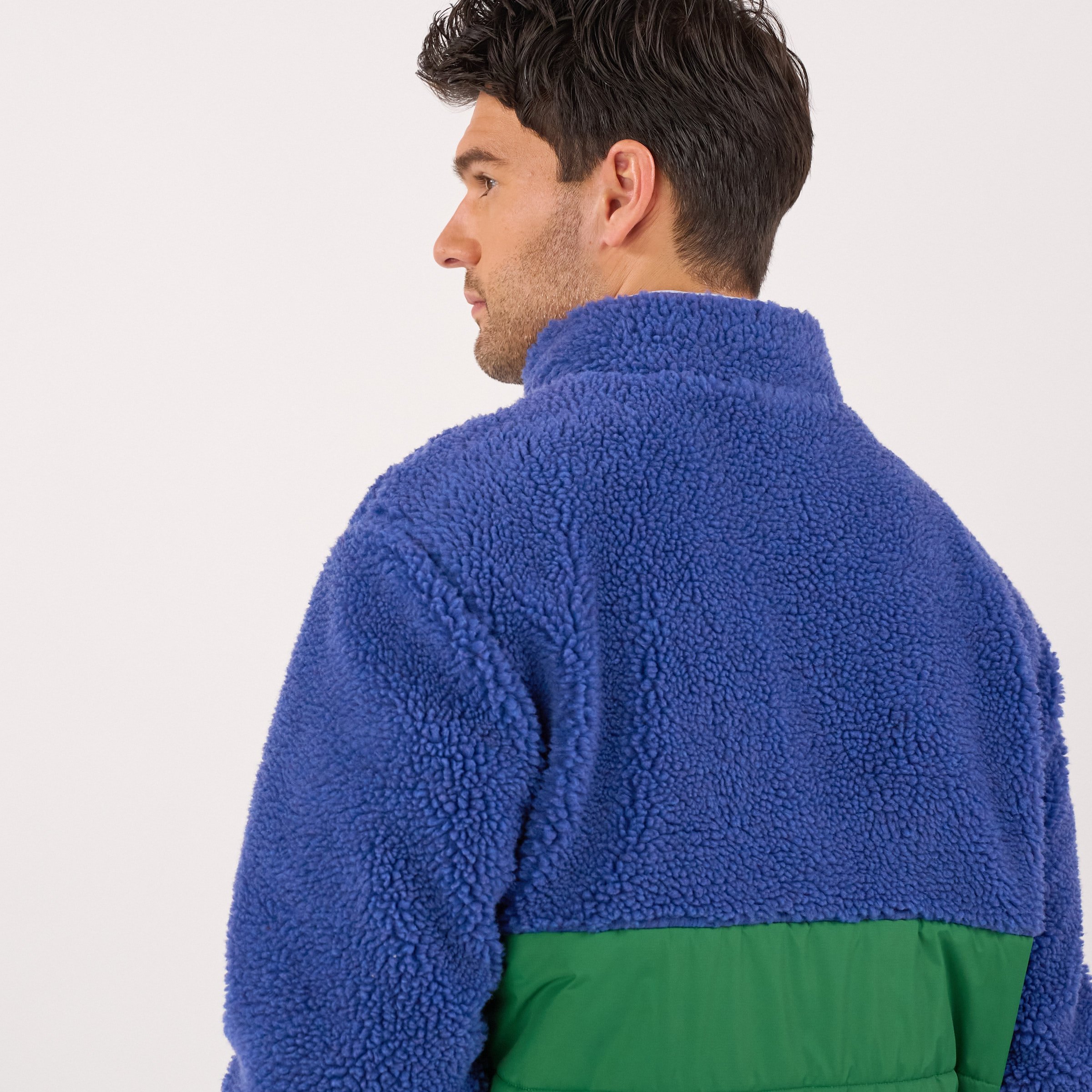 Sherpa bi-material jacket | Blue BILLYBELT Men