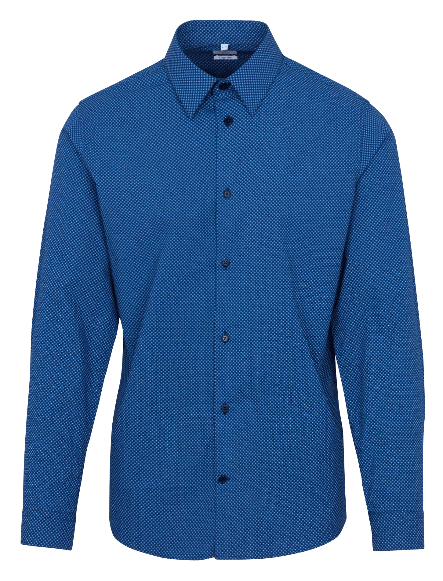 Chemise col classique en coton AU PRINTEMPS PARIS Bleu