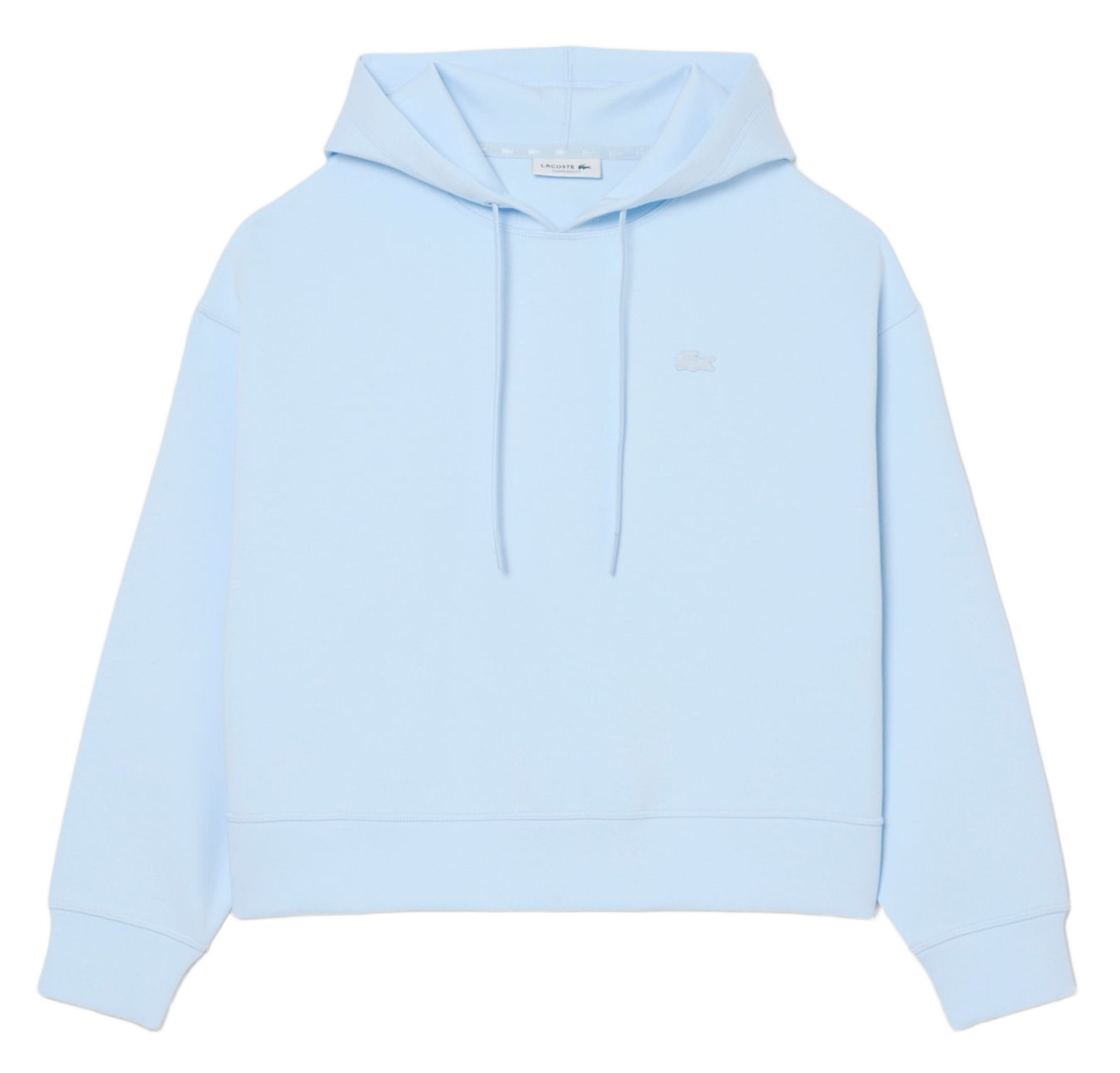 Oversized cotton-blend hoodie LACOSTE Blue