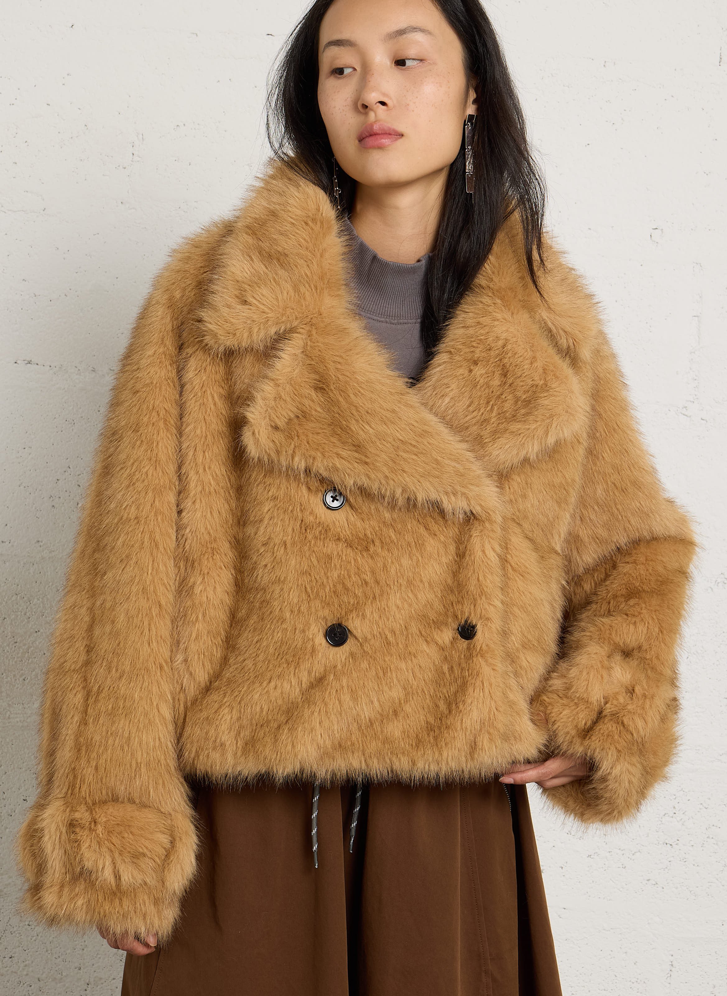 Ruime jas van synthetisch bont BELLEROSE Veelkleurig