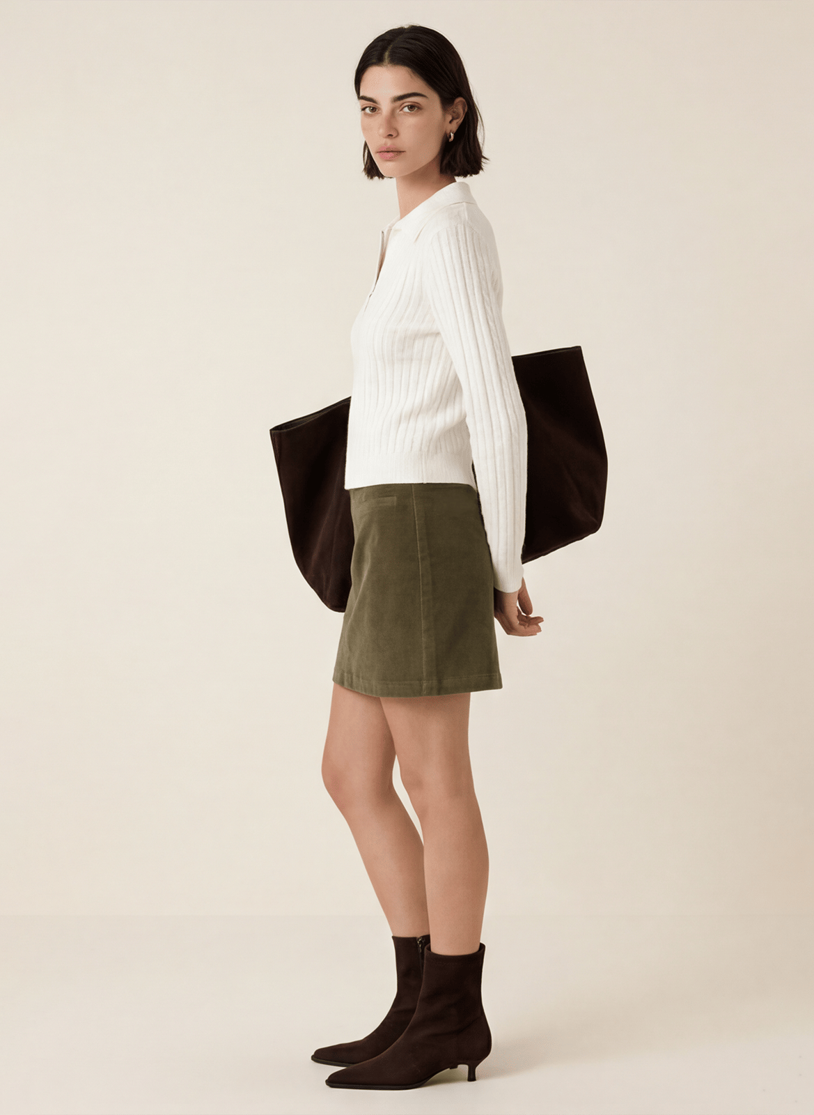 Gerader Wollblazer mit klassischem Kragen KOOKAI Weiss