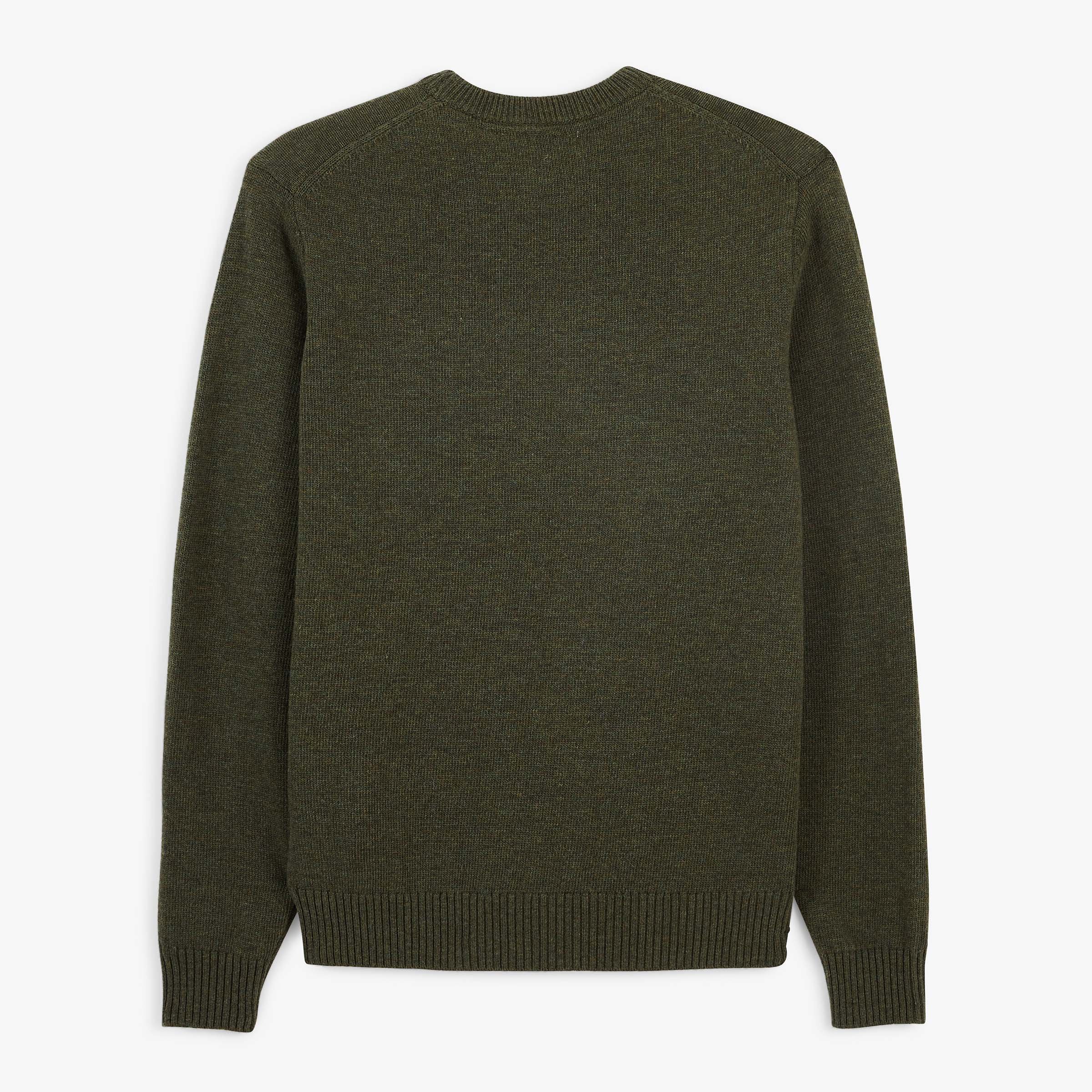 MADANI Moss Green Crew-Neck Wool Sweater sbplay SERGE BLANCO Green