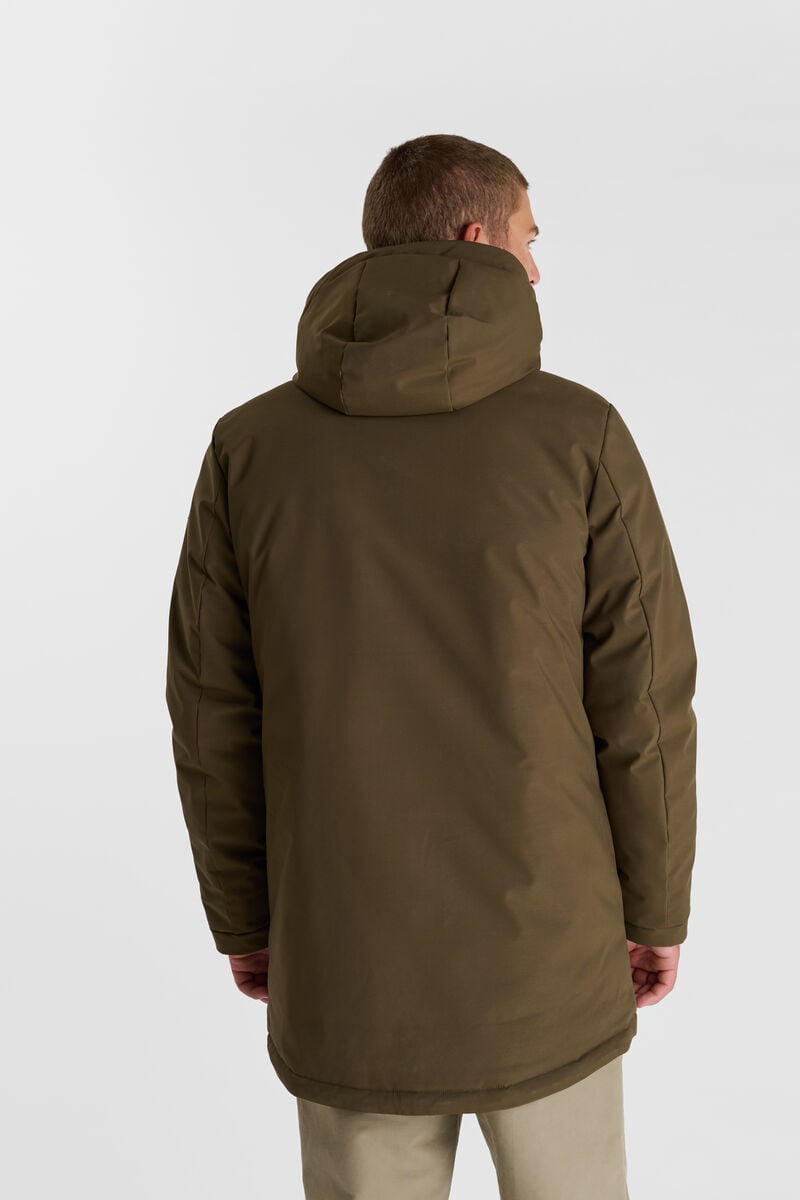 Zip-up hooded parka LE TEMPS DES CERISES Brown