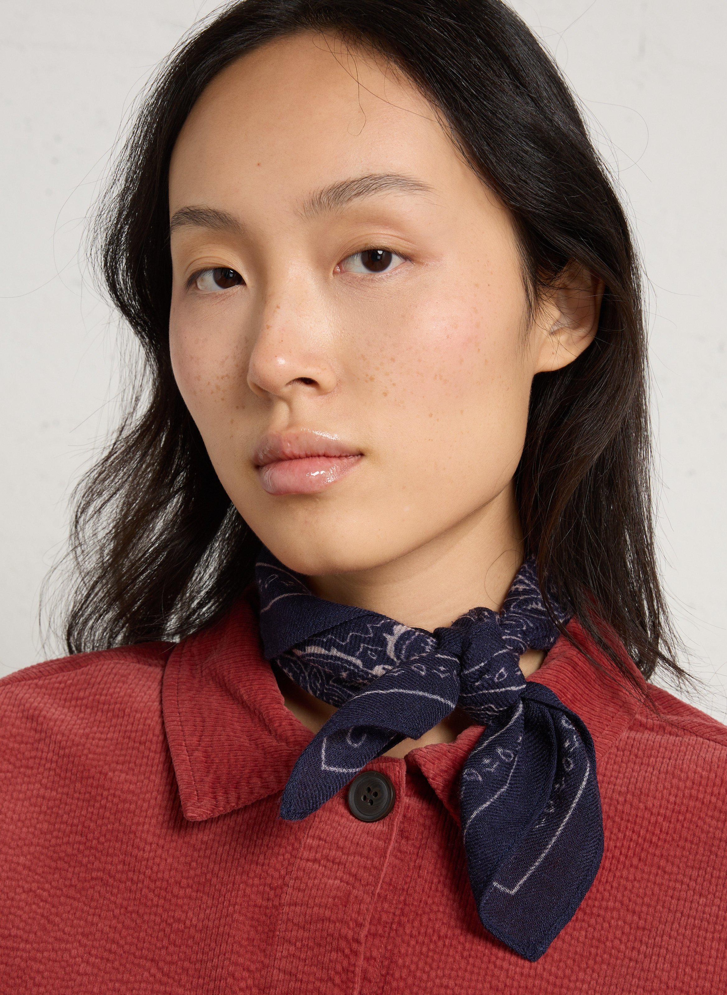 Square printed wool scarf ARMOR LUX