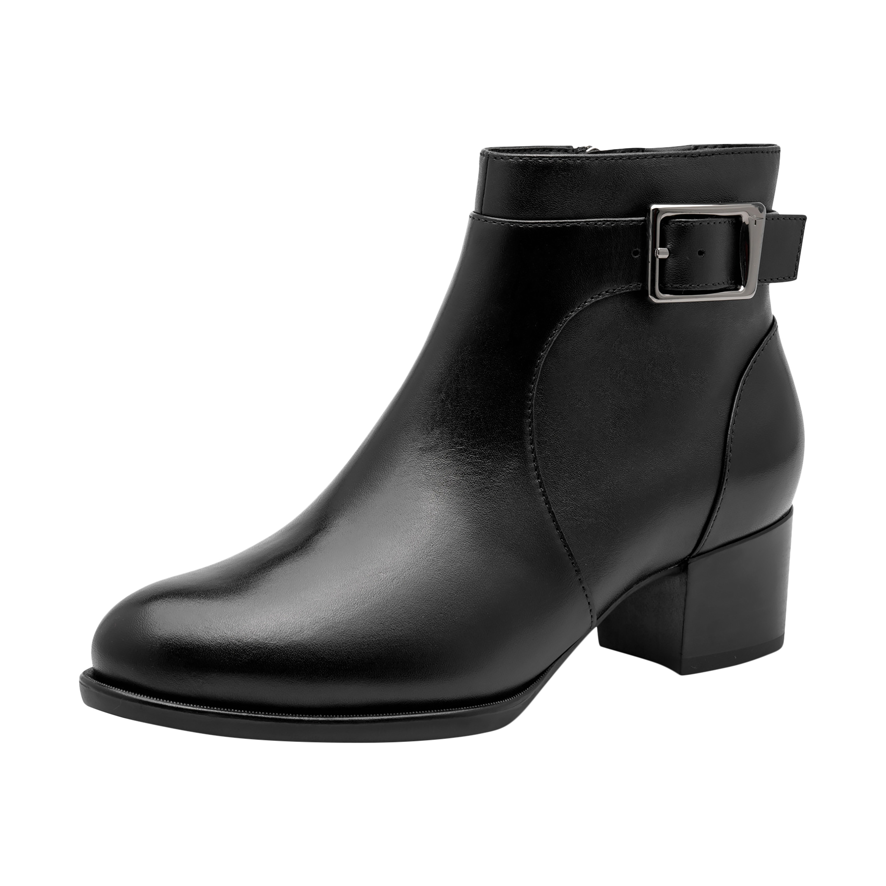Leather ankle boot TAMARIS Black