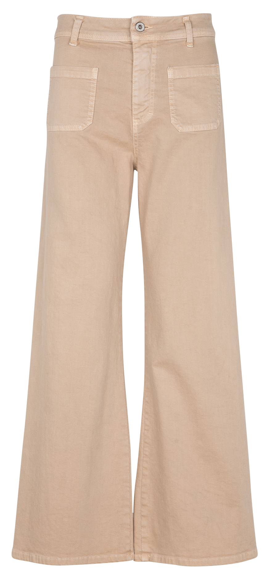 High-rise wide-leg cotton jeans  Out milk