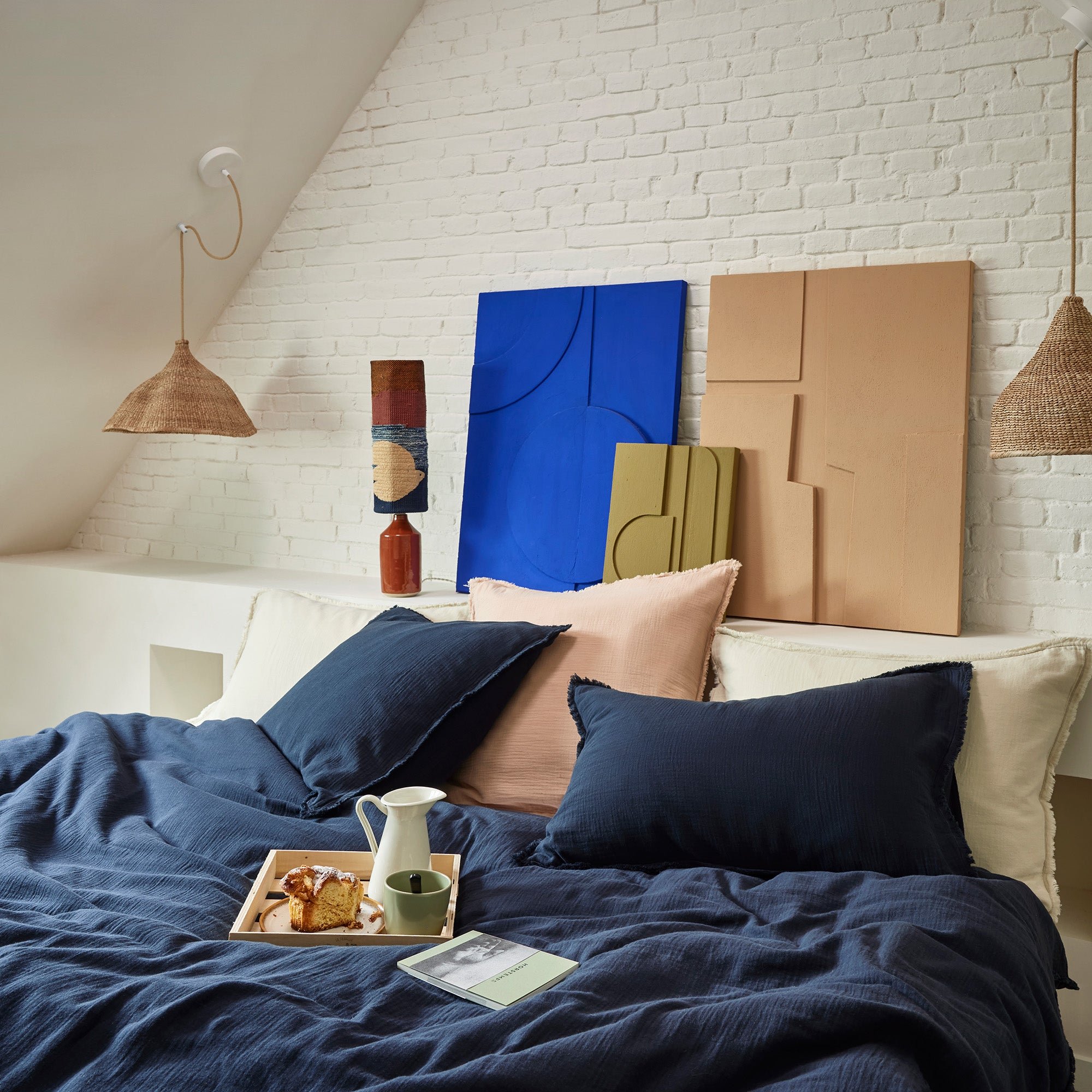 LOU - Cotton duvet cover MADURA Blue