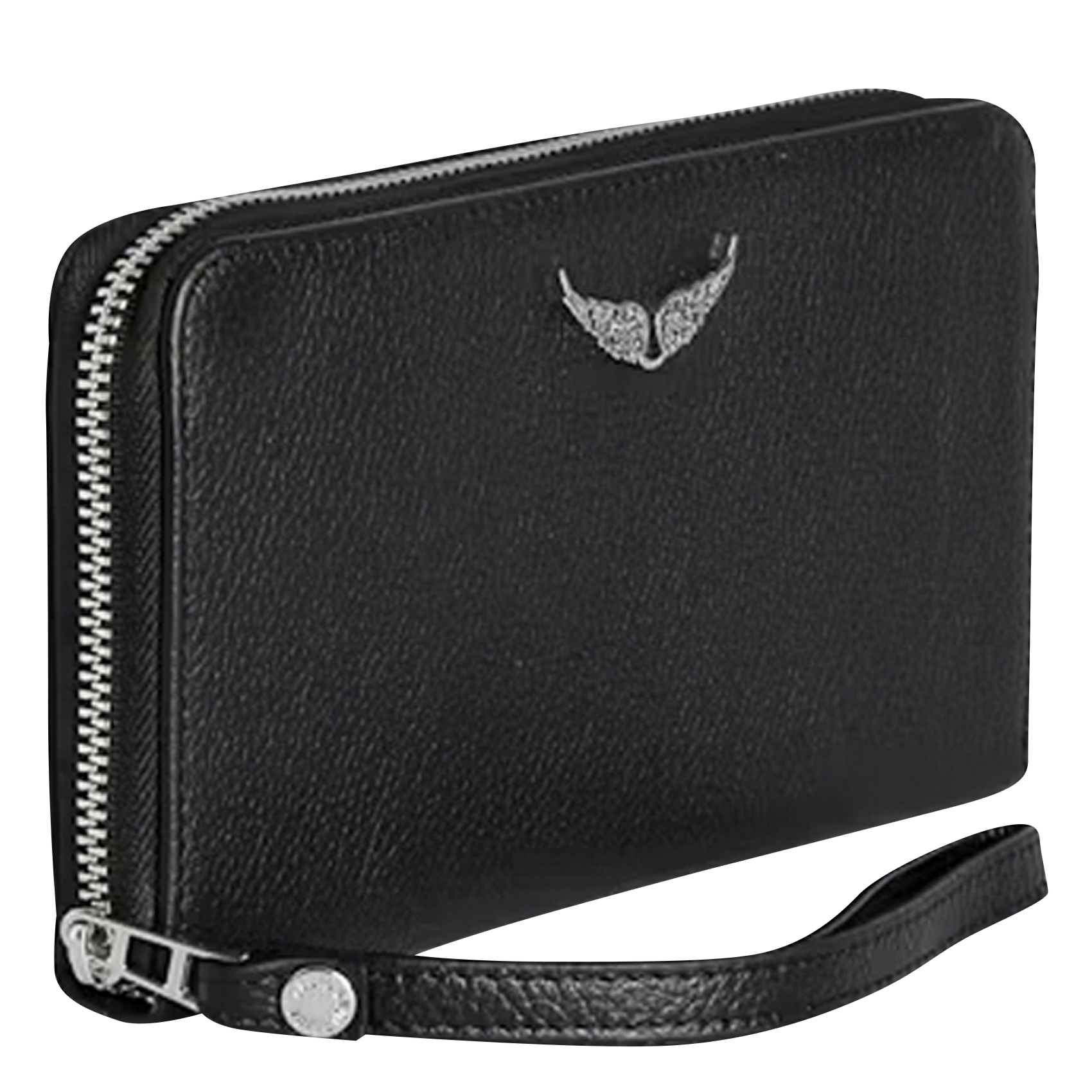 Kleine, leren portemonnee Zwart