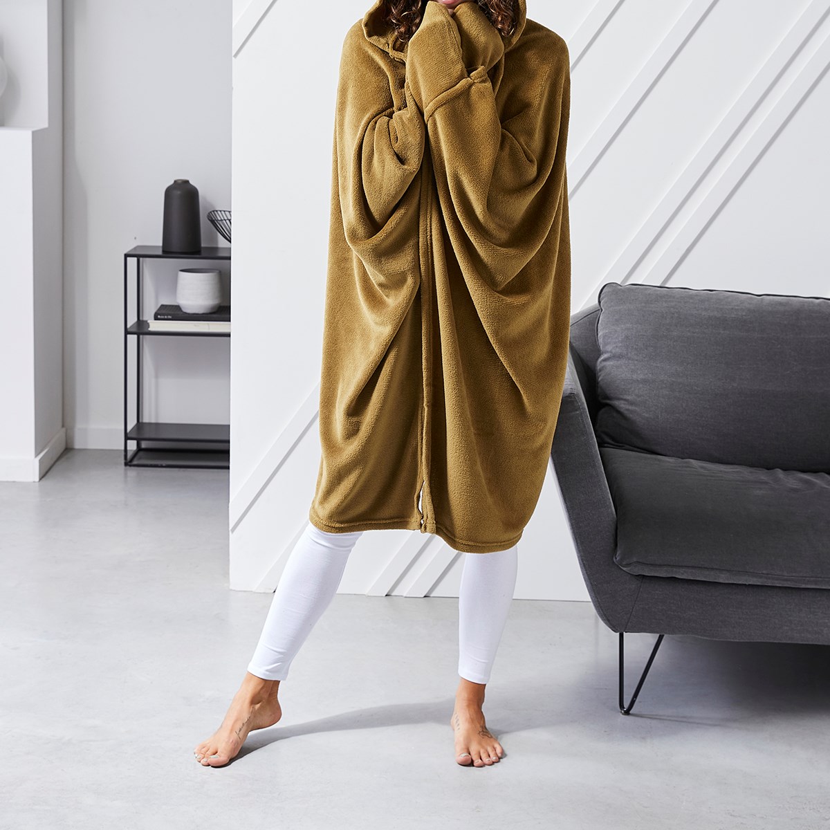 Plain hooded throw TODAY LINGE DE MAISON Brown