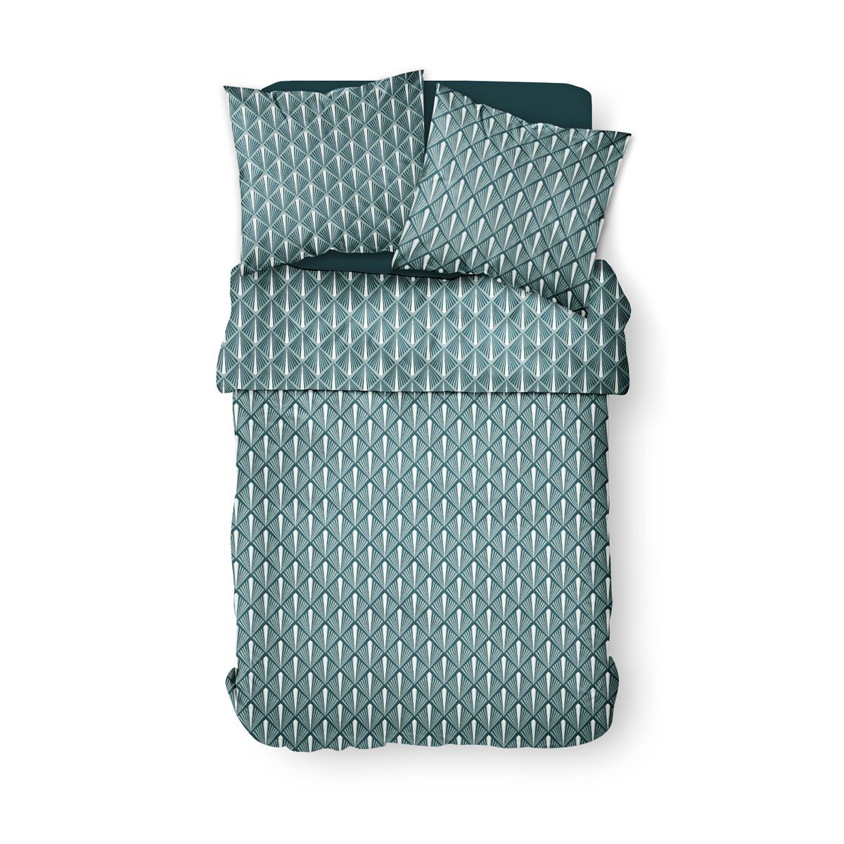 Printed cotton bed set TODAY LINGE DE MAISON Blue