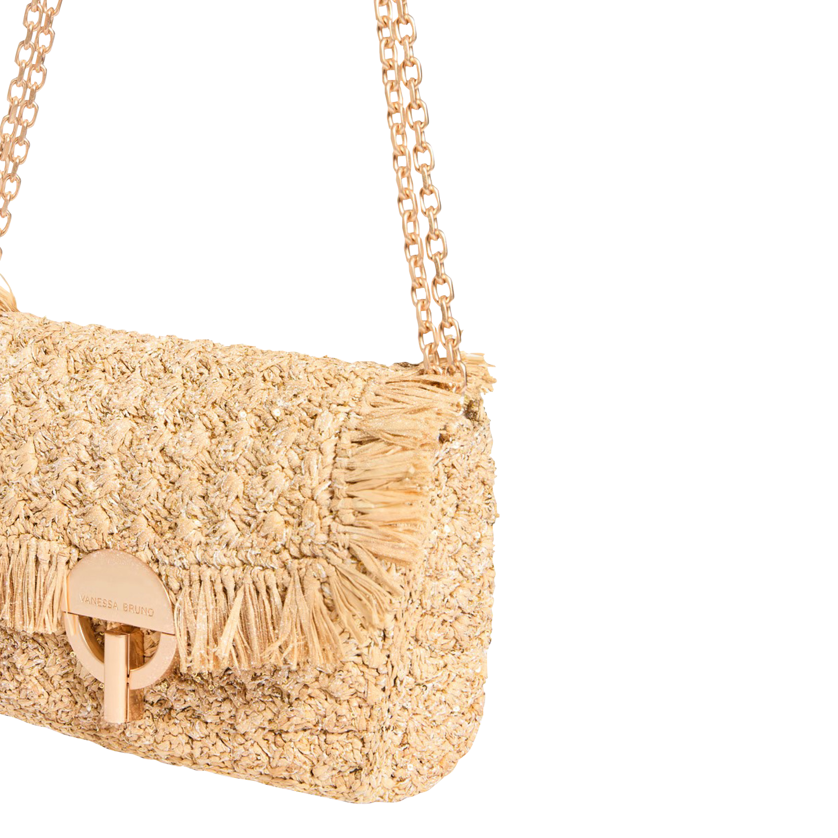 Raffia shoulder bag VANESSA BRUNO Beige