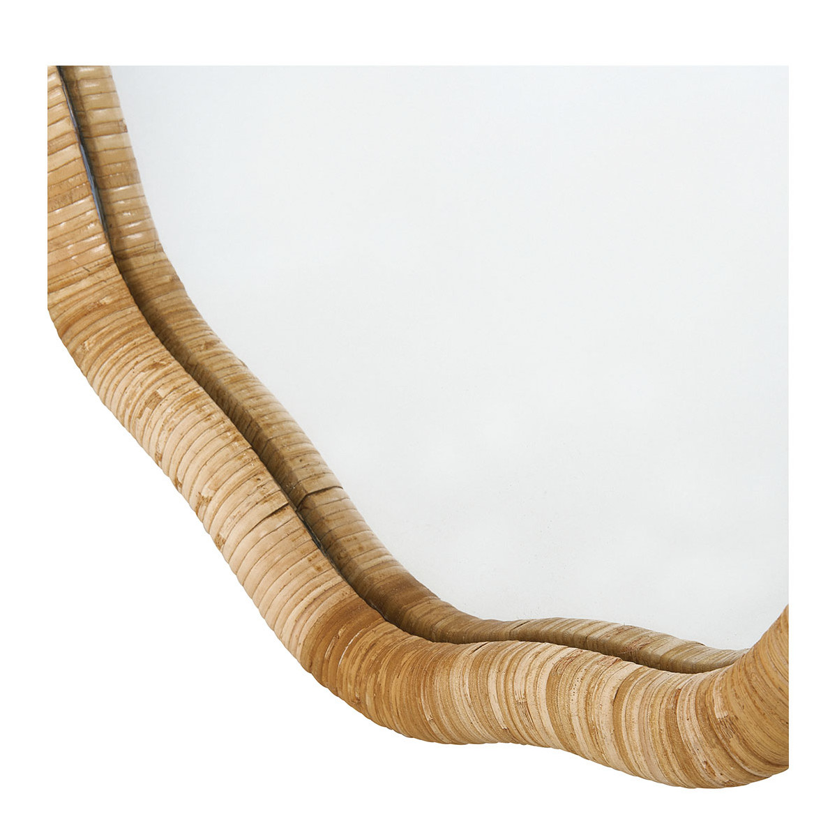 Miroir en rotin BLANC D'IVOIRE Beige