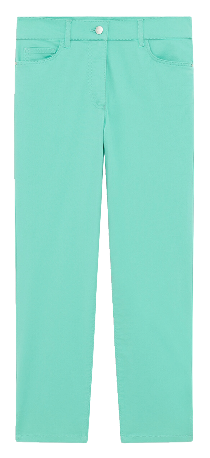 High-rise straight cotton-blend jeans PK012-MASONB Bermuda