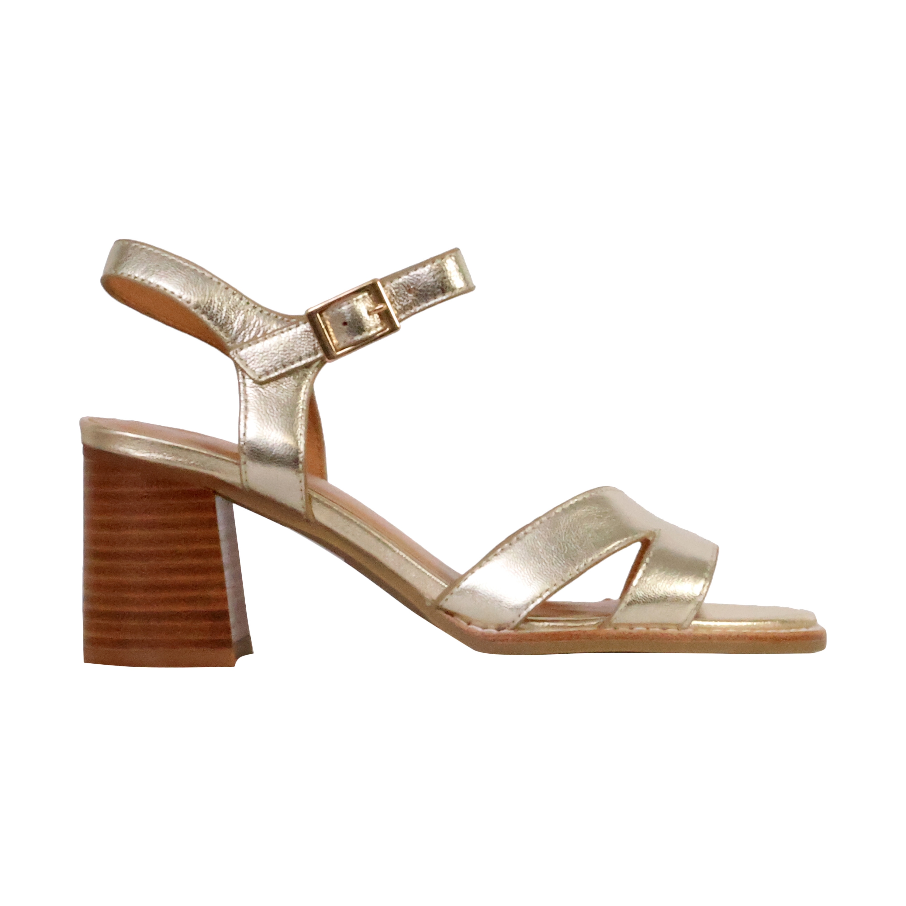 Eden leather heeled sandals EMILIE KARSTON Grey