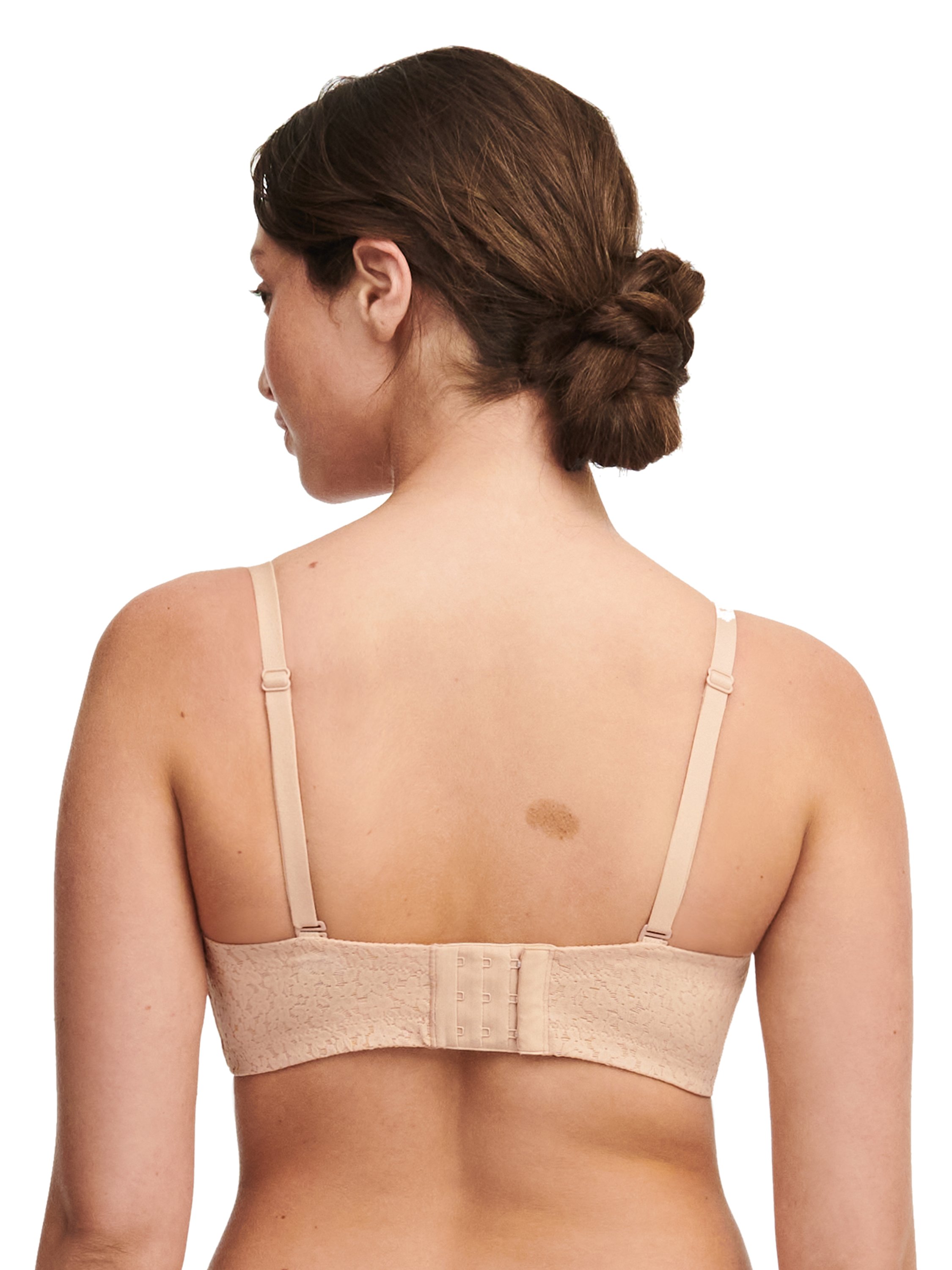 Bandeau bra with cups and removable straps CHANTELLE Beige