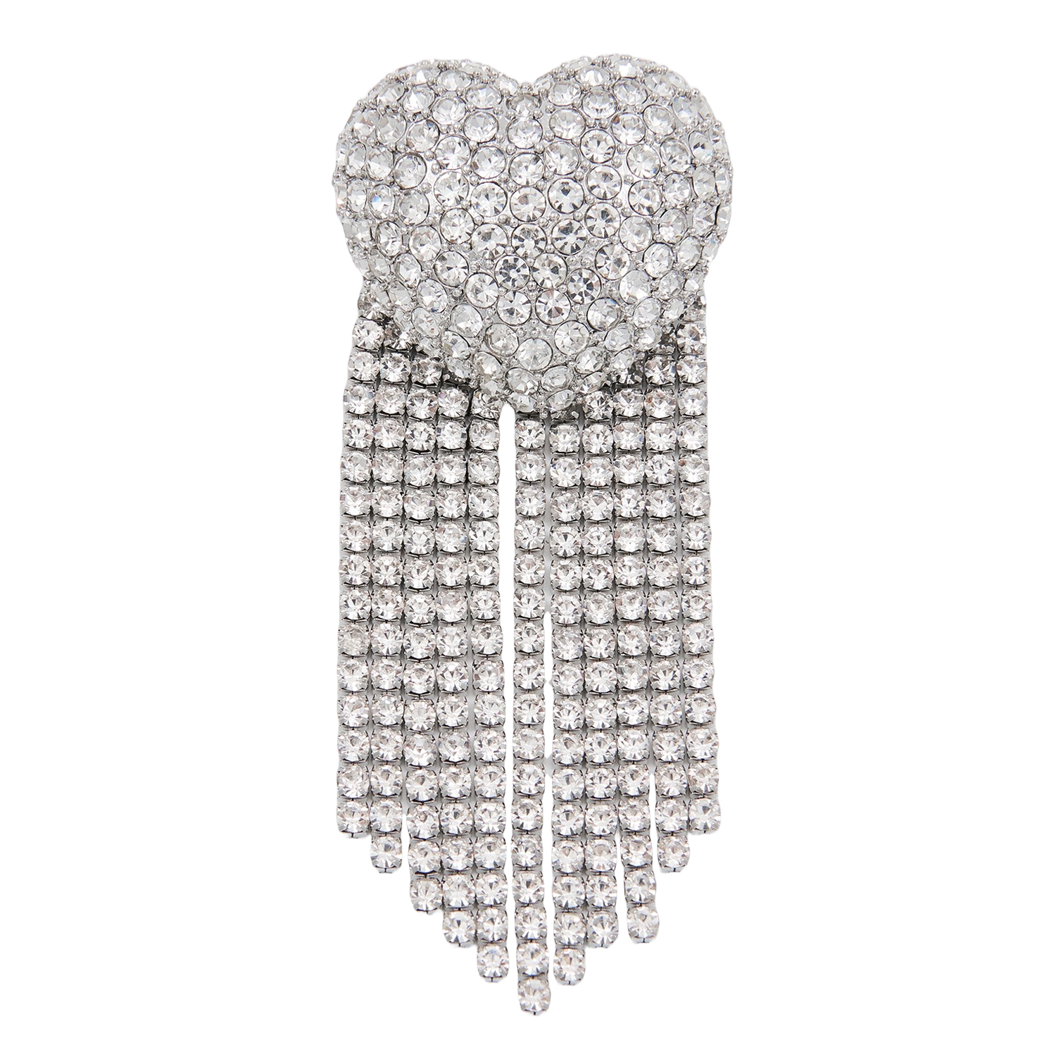 Broche cœur en strass ESSENTIEL ANTWERP Argent