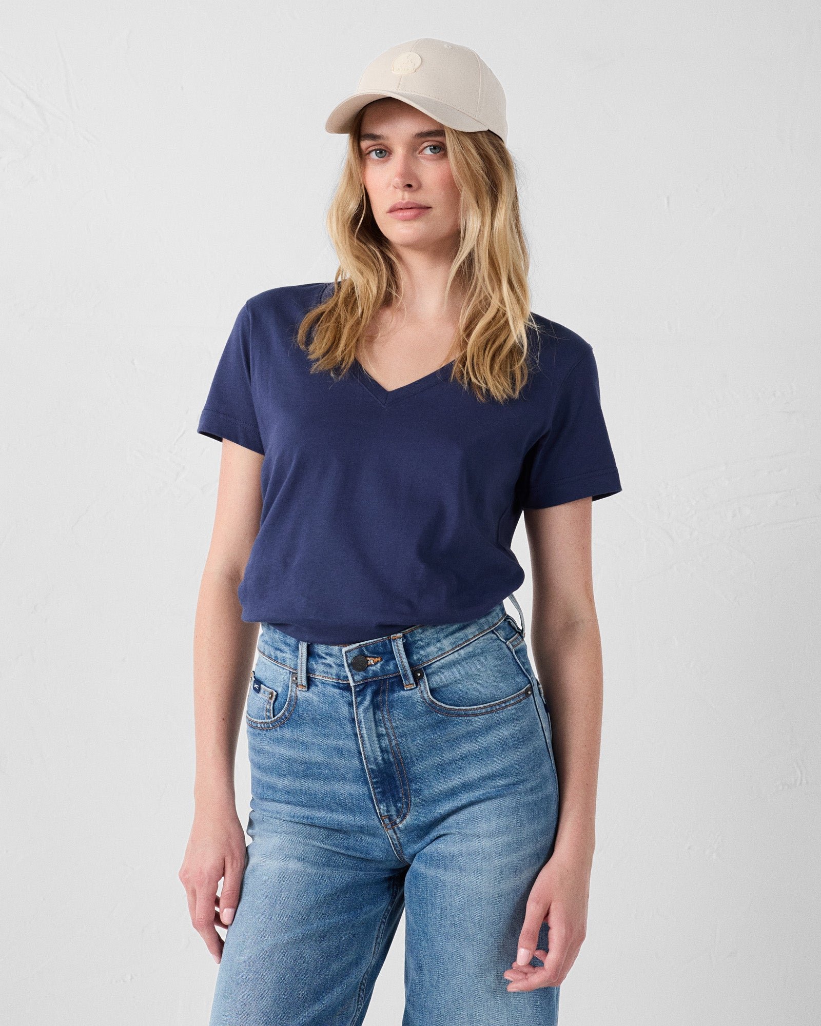V-neck soft t-shirt JOTT Blue