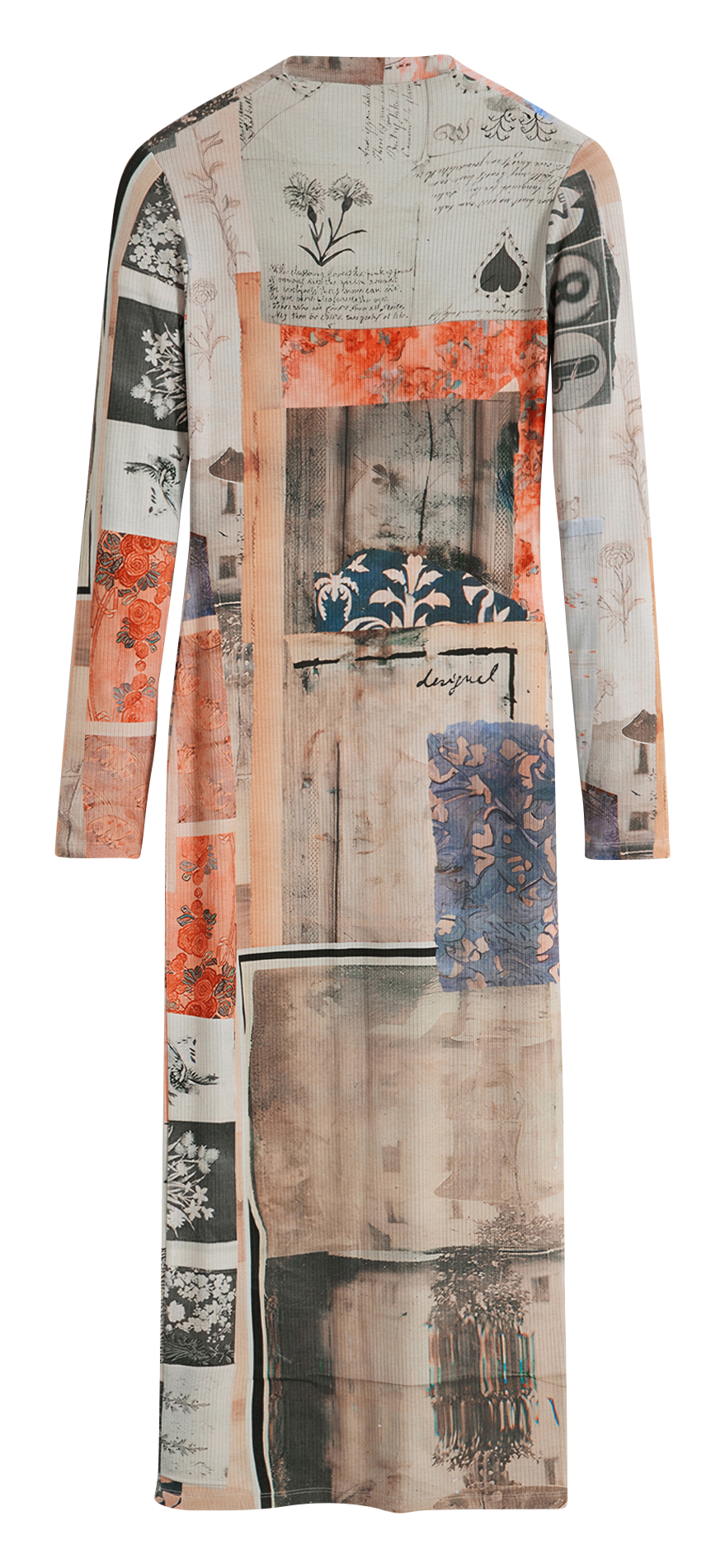 Robe midi col montant imprimée DESIGUAL Multicolore