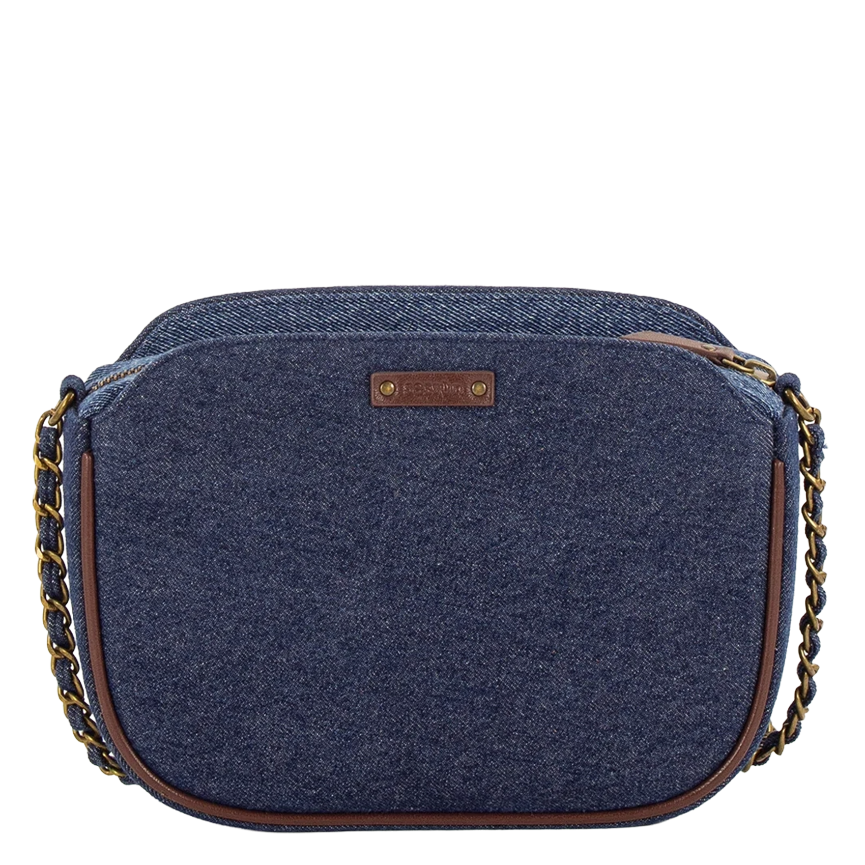 Sac bandoulière tressé en denim SESSUN Bleu