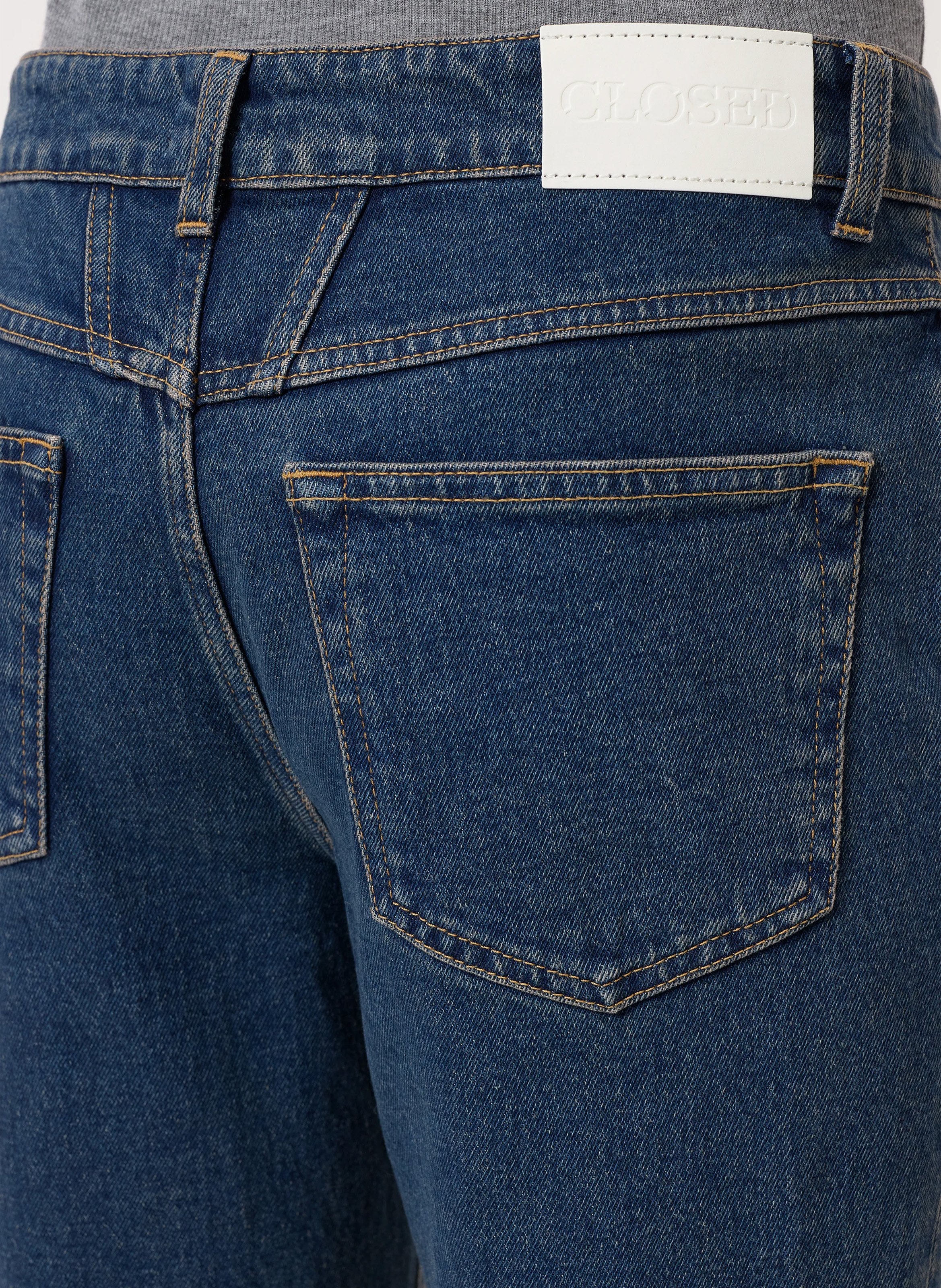 Flared cropped jeans in blended cotton CLOSED Blue