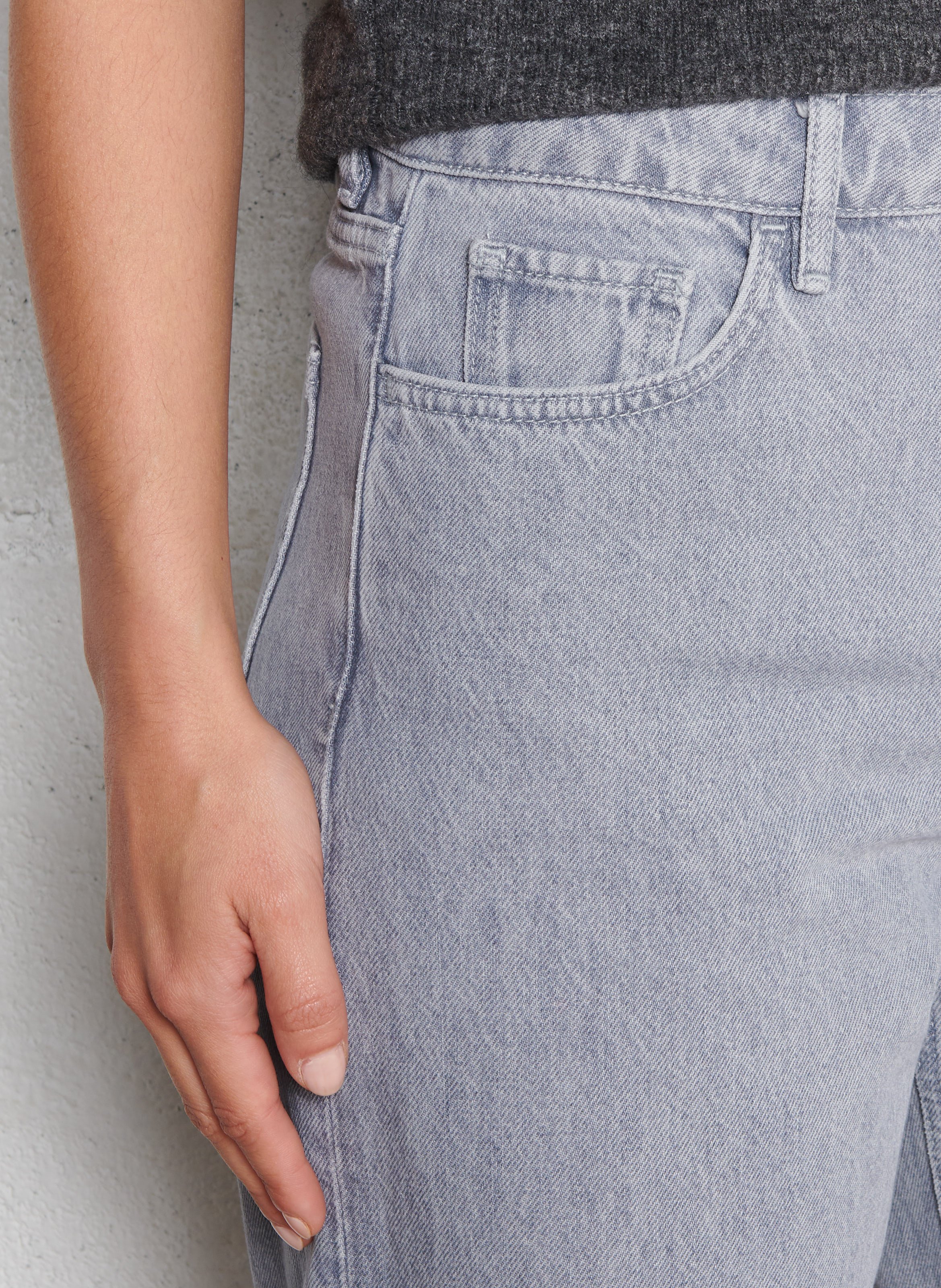 Jean large en coton DES PETITS HAUTS Gris