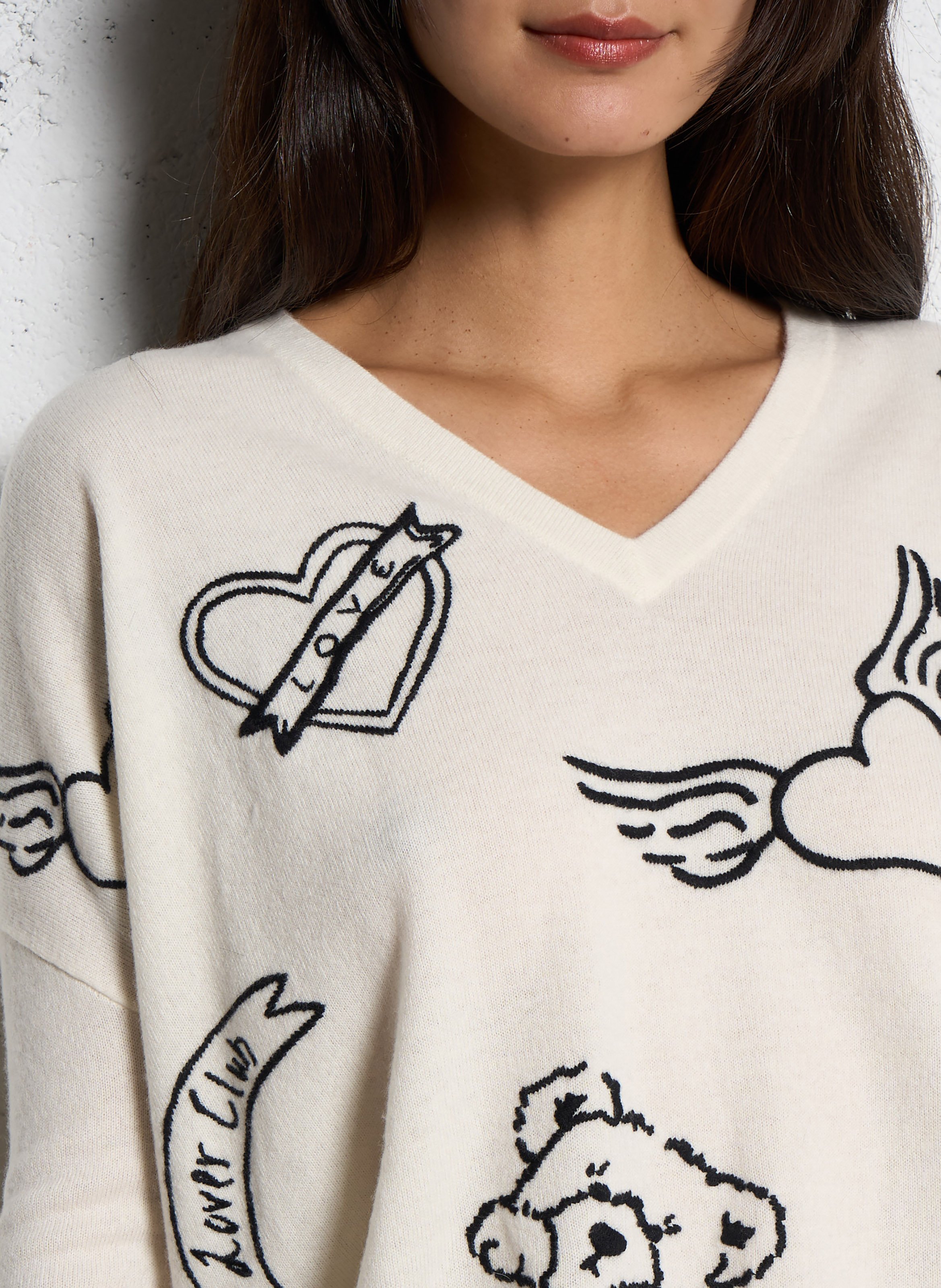 Ärmelloser Wollpullover BERENICE Beige