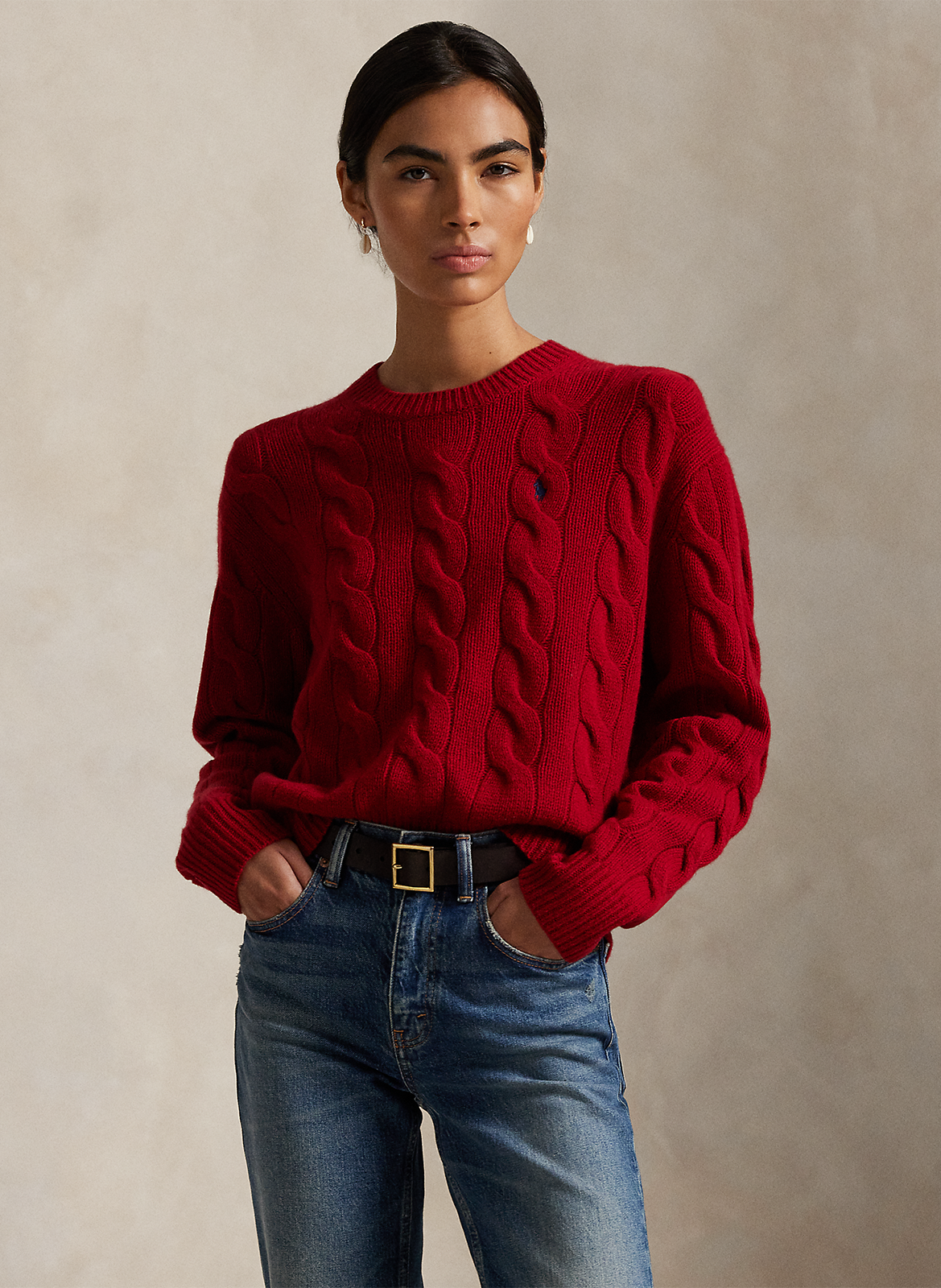 Pull col rond en laine mélangée POLO RALPH LAUREN