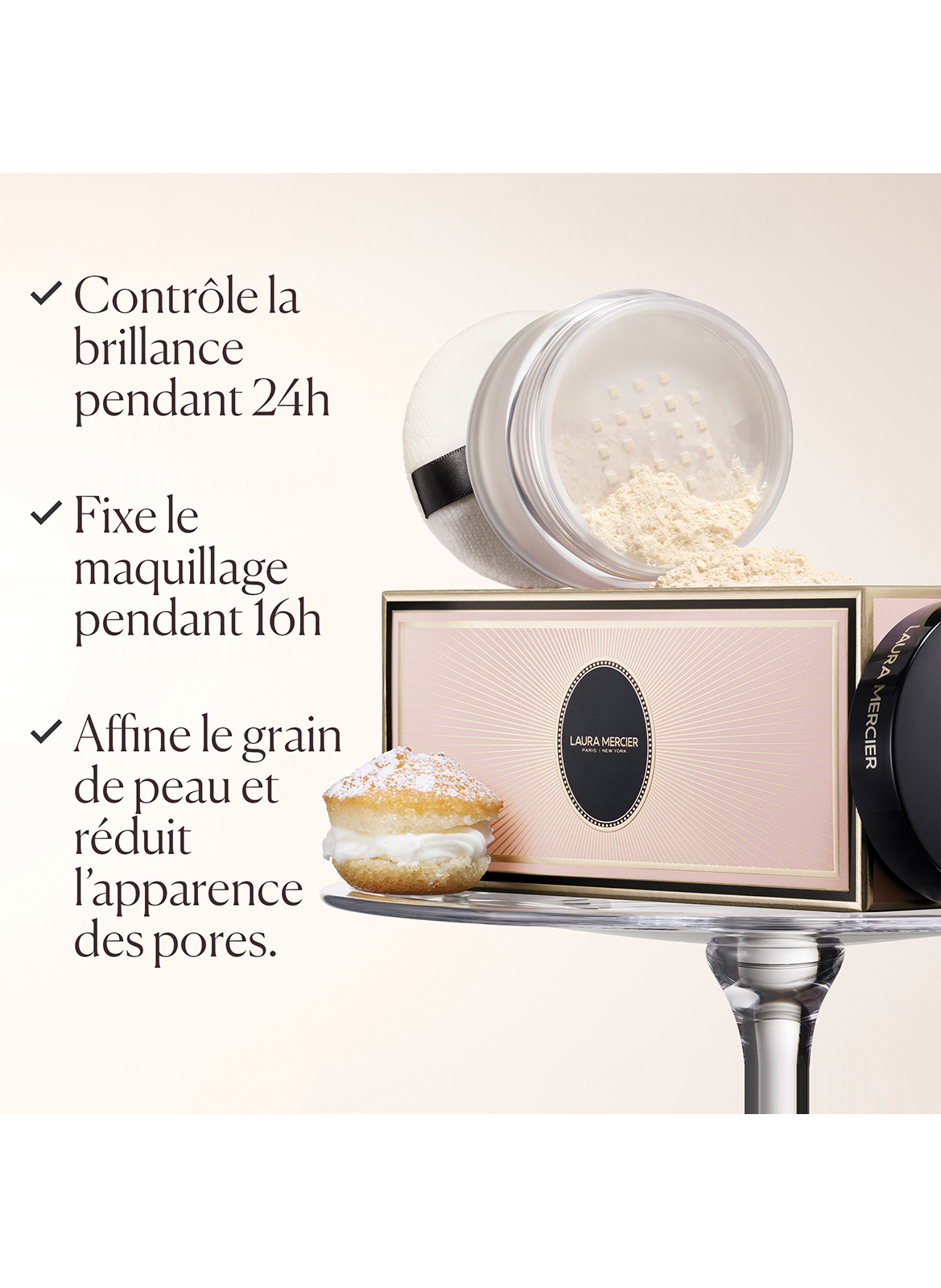 Indulgent Icons - Translucent Loose Setting Powder + Puff LAURA MERCIER No color