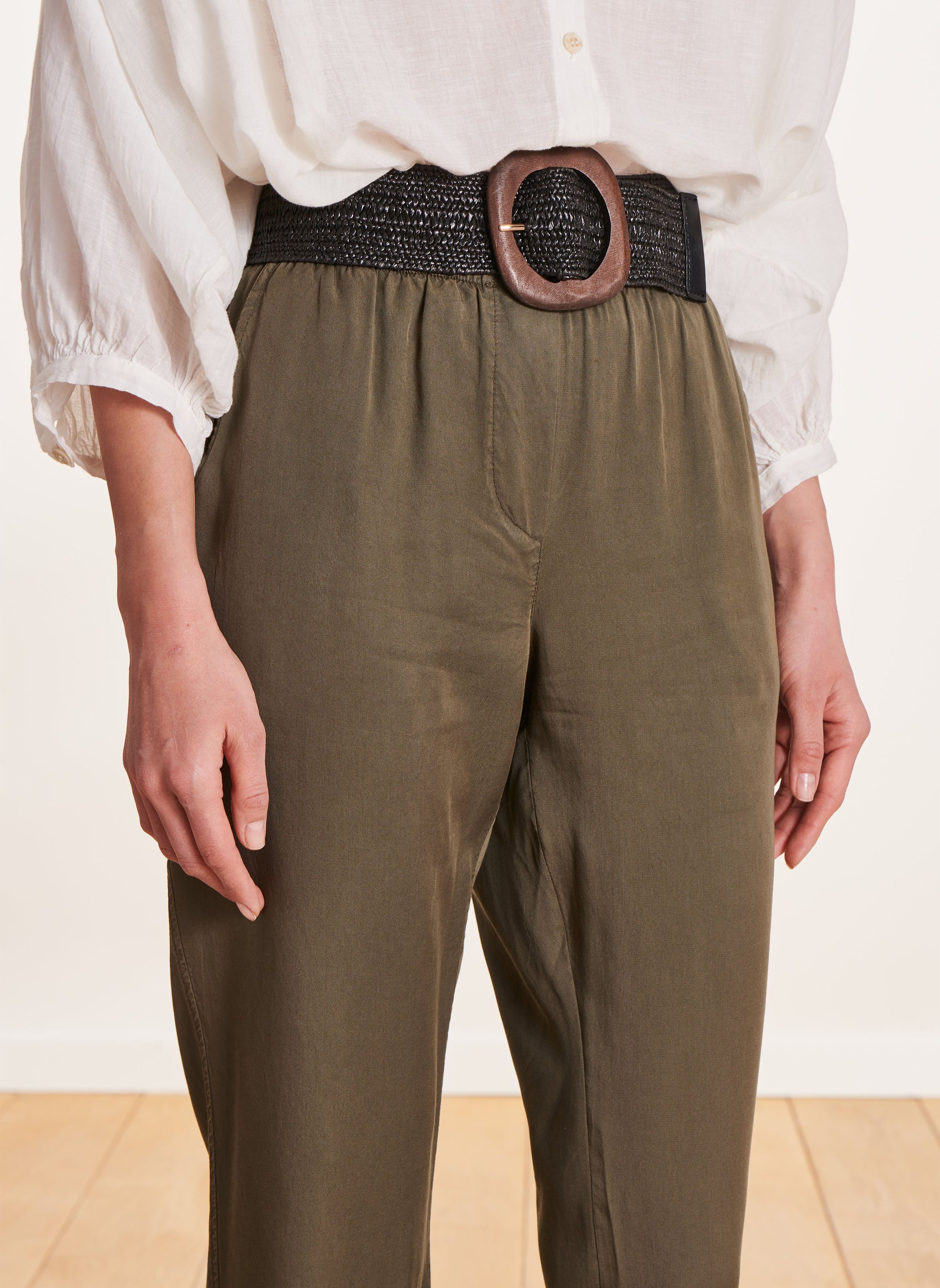 Pantalon droit 7/8ème LA FEE MARABOUTEE Vert