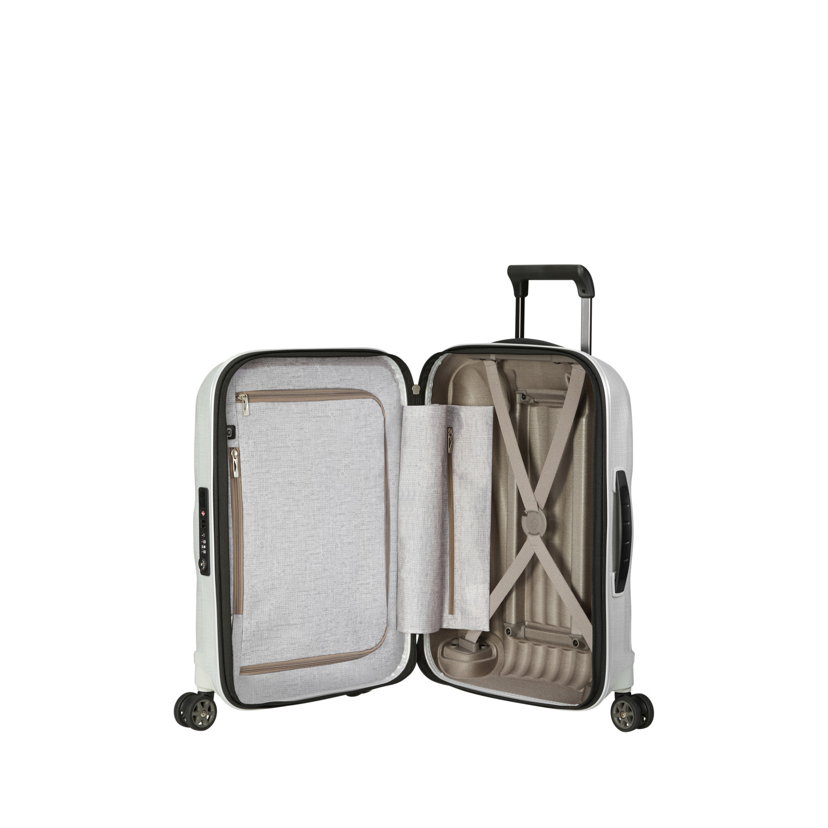 C-lite 4-wheel suitcase size S SAMSONITE White