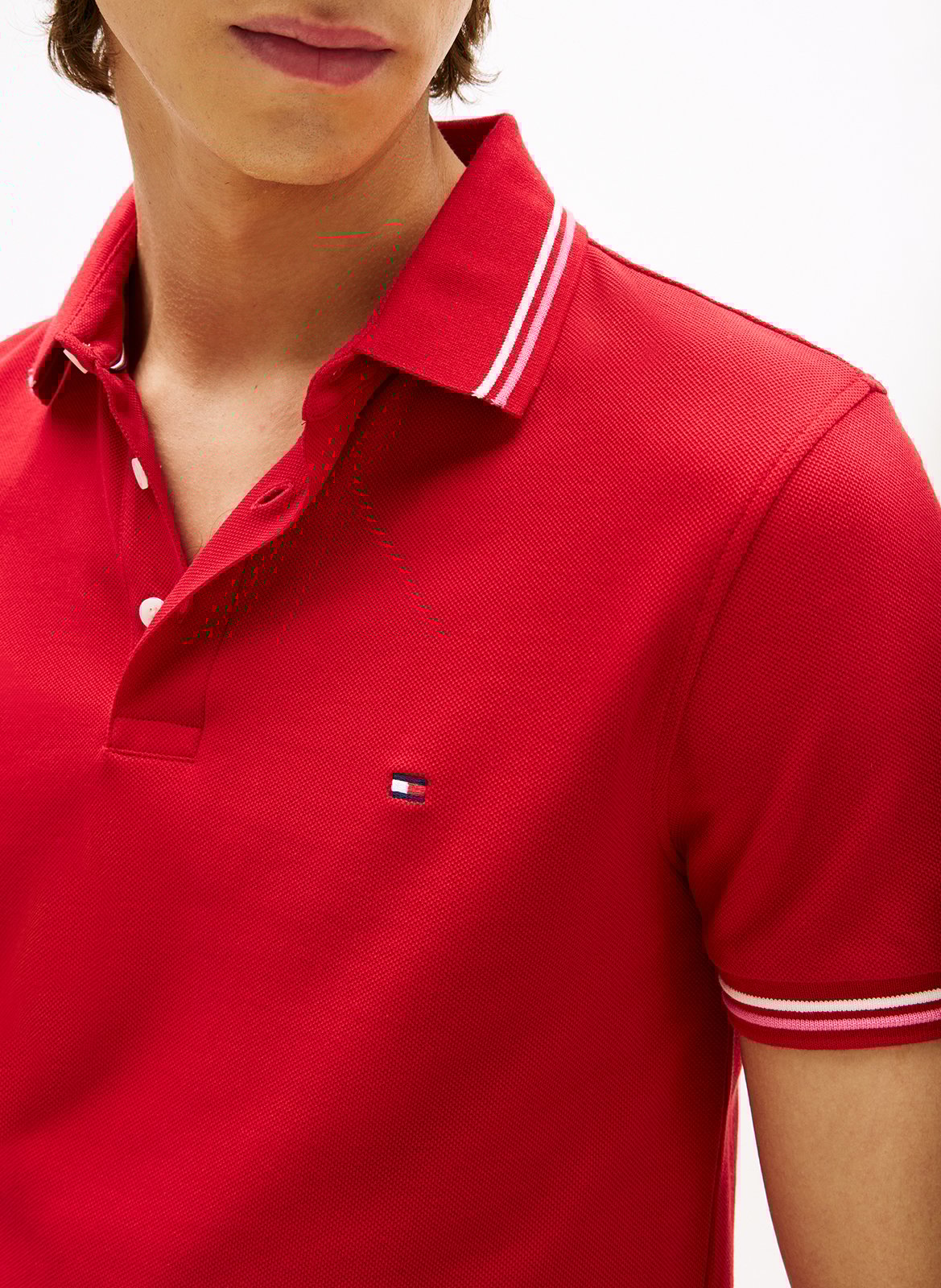 Short sleeve polo shirt TOMMY HILFIGER Red