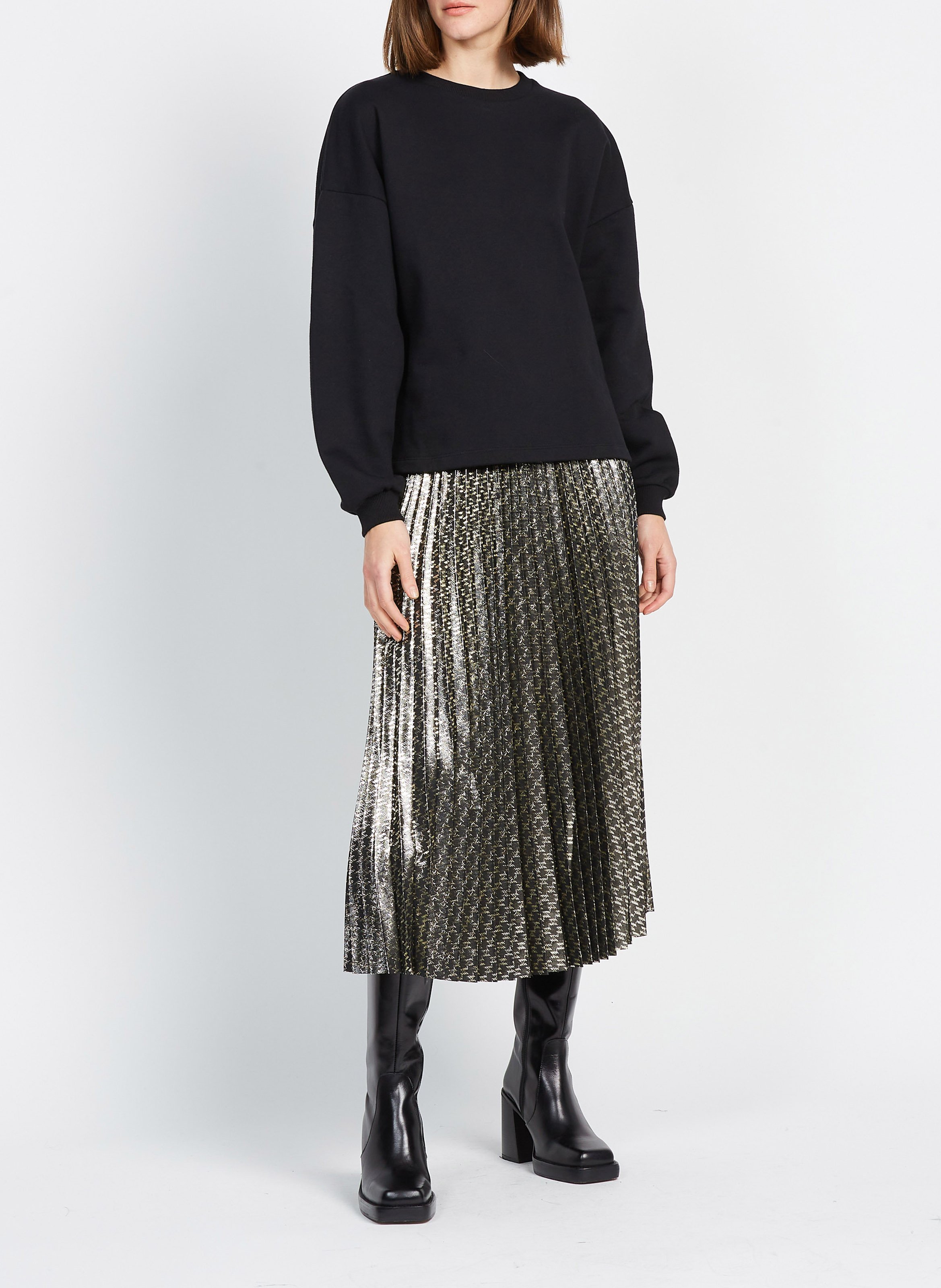 Jacquard midi skirt KARL LAGERFELD Black