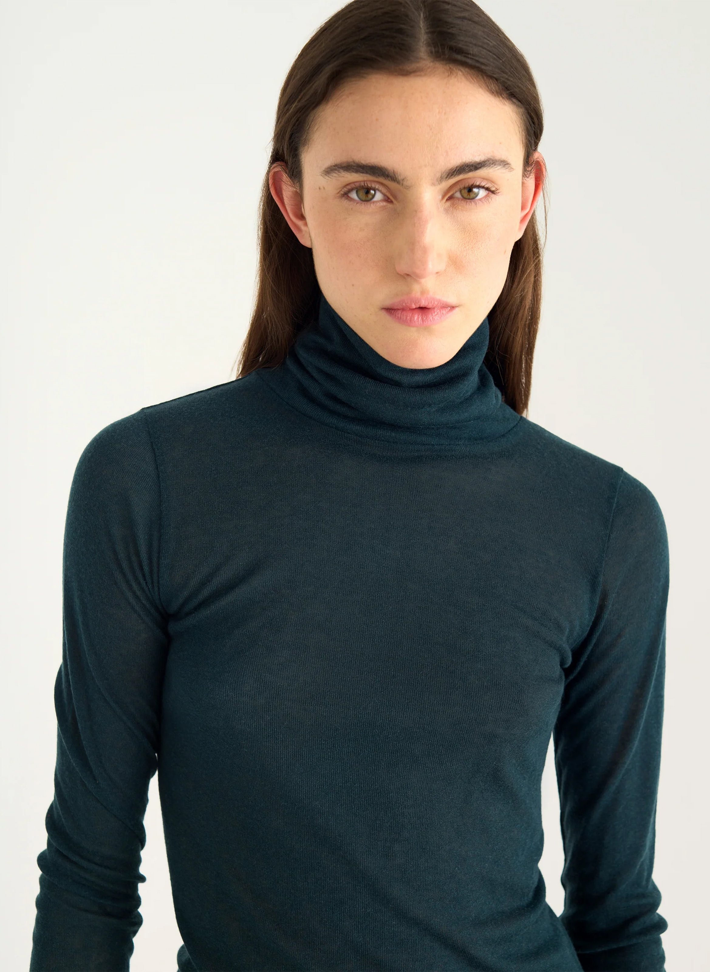 Tee-shirt droit col roulé ACOTE Vert